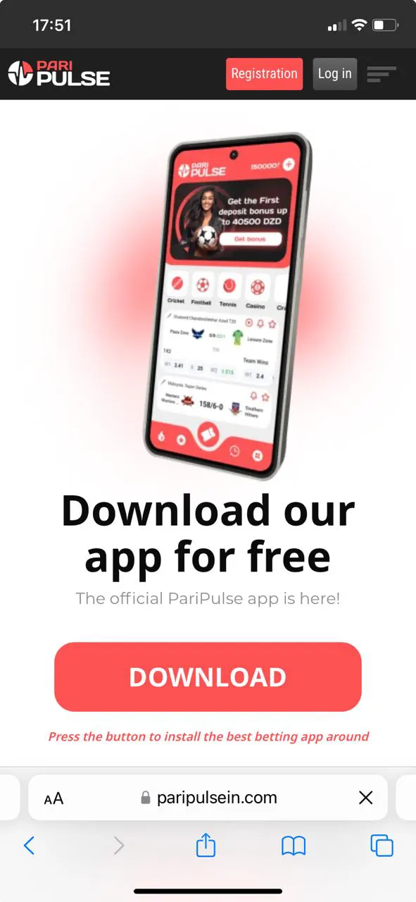 Install the PariPulse app on your iOS device.