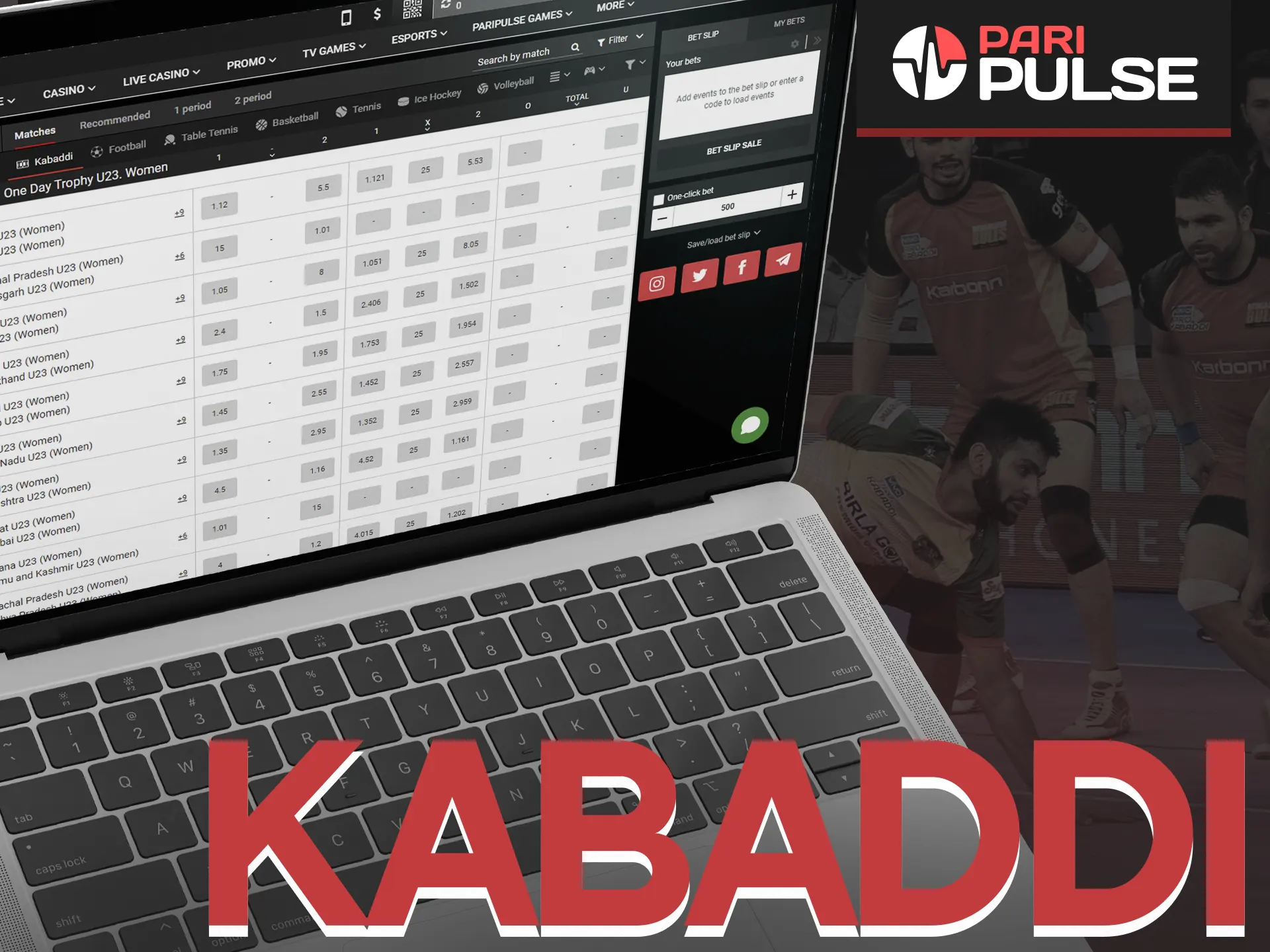 Bet on Kabaddi with PariPulse.