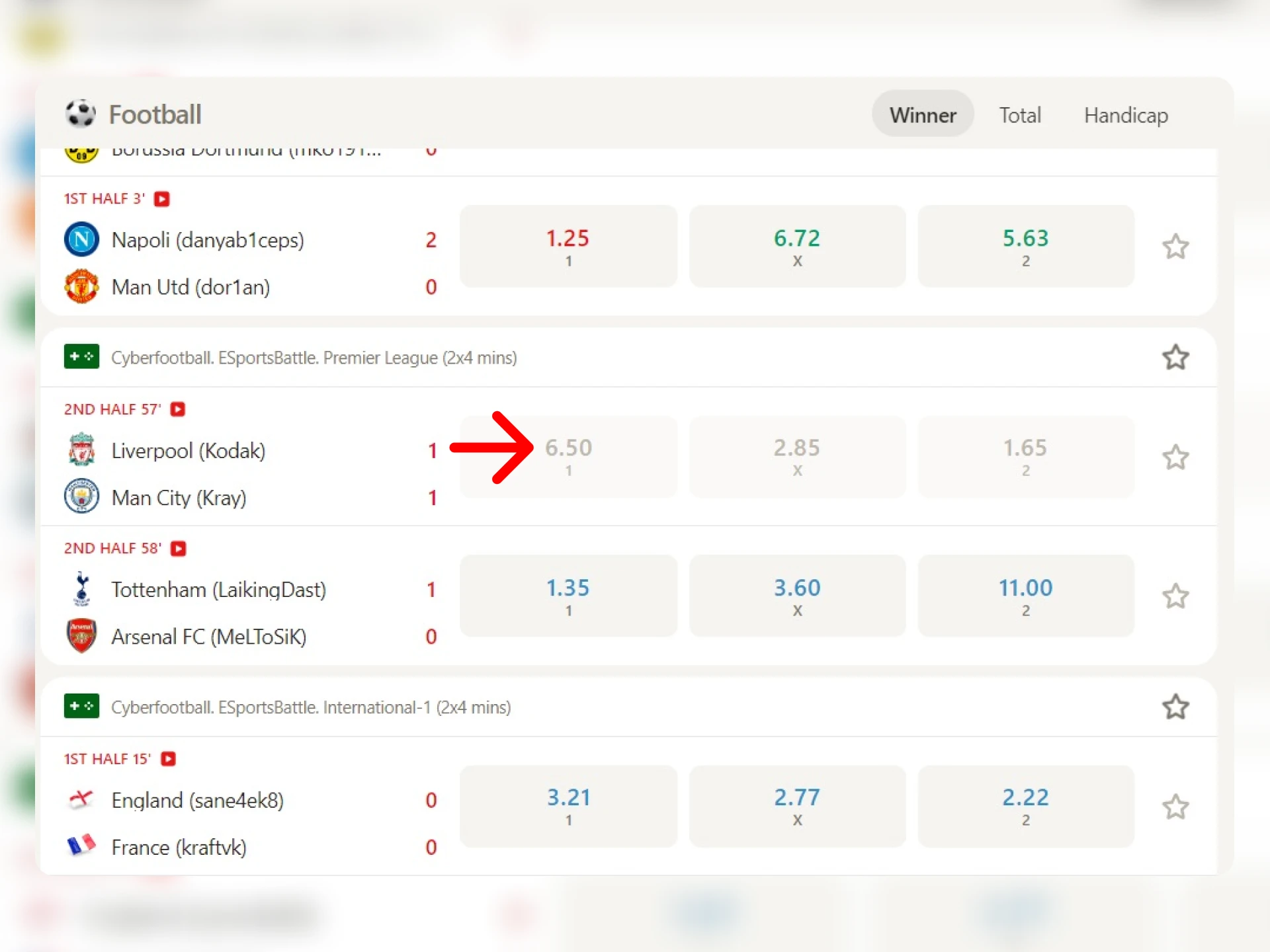 Odds often change due to important events right during the game.