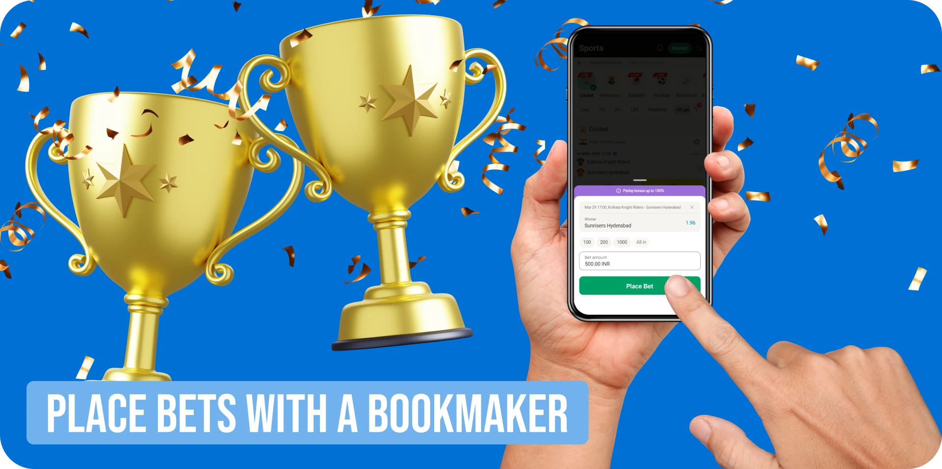 Find out how easy it is to place bets at any bookmaker.