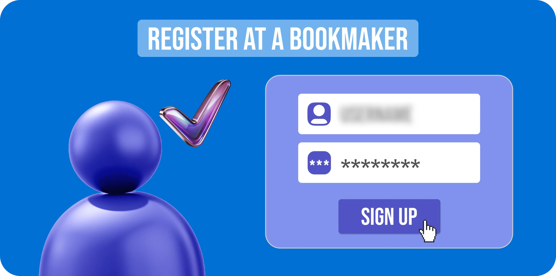 To start placing bets, register with a bookmaker.