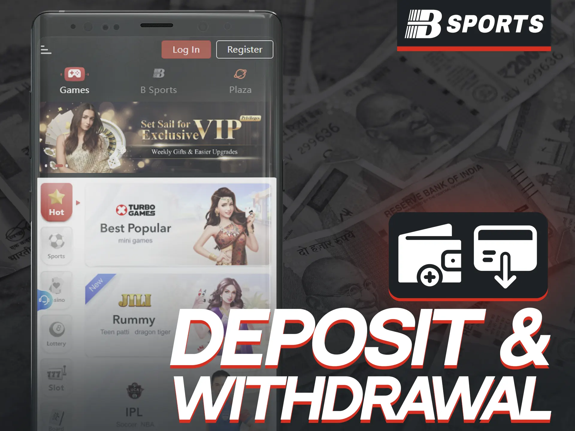 Bsports offers several payment options.