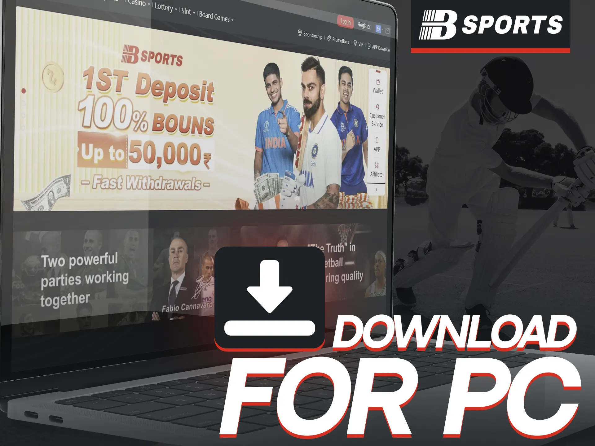 At the moment, it is not possible to download Bsports for PC.