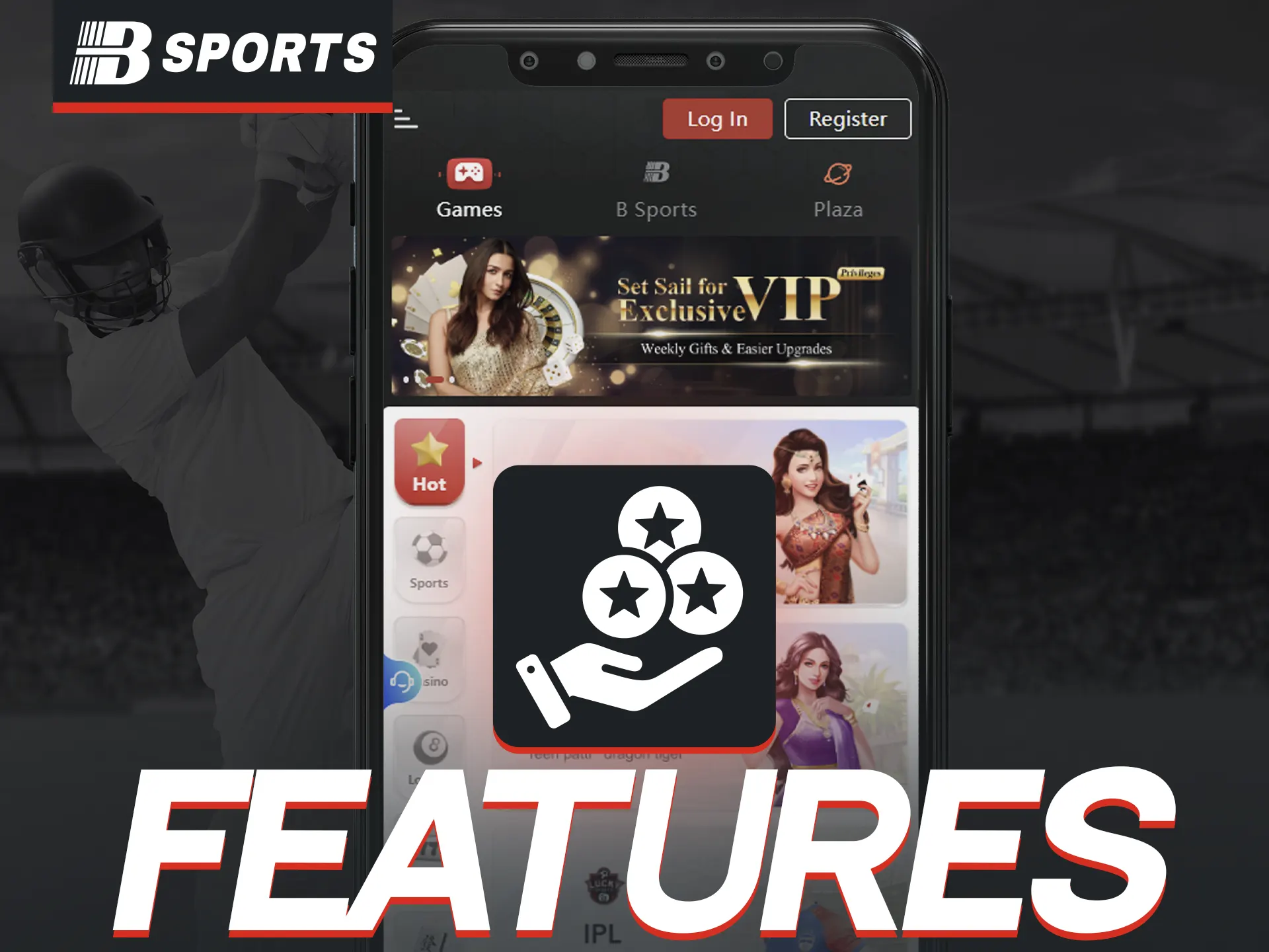 Here's a closer look at the features of the Bsports mobile app for Android and iOS.