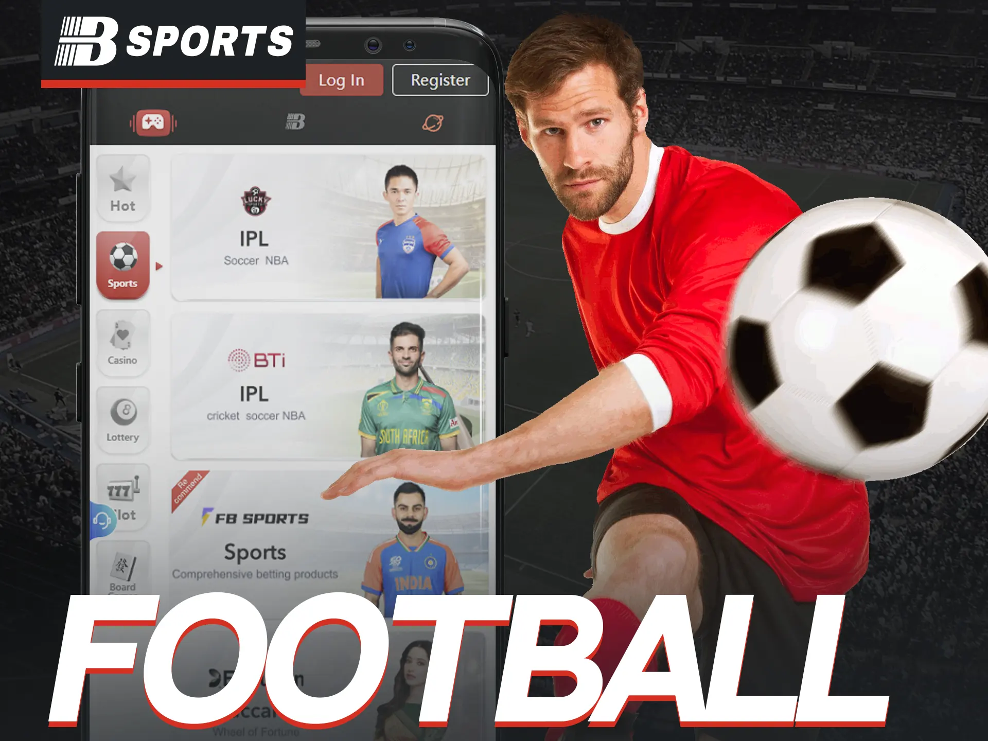 Betting on football events around the world is available on the Bsports app.