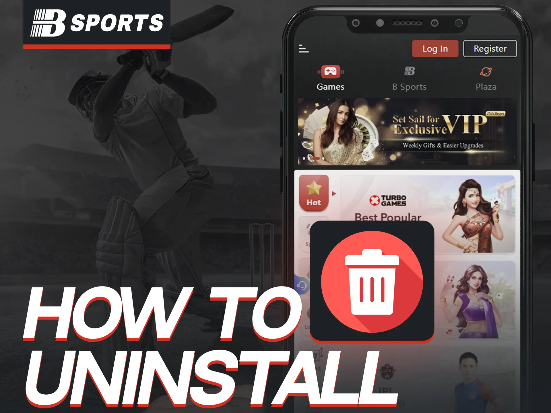 What to do if you want to uninstall the Bsports app.