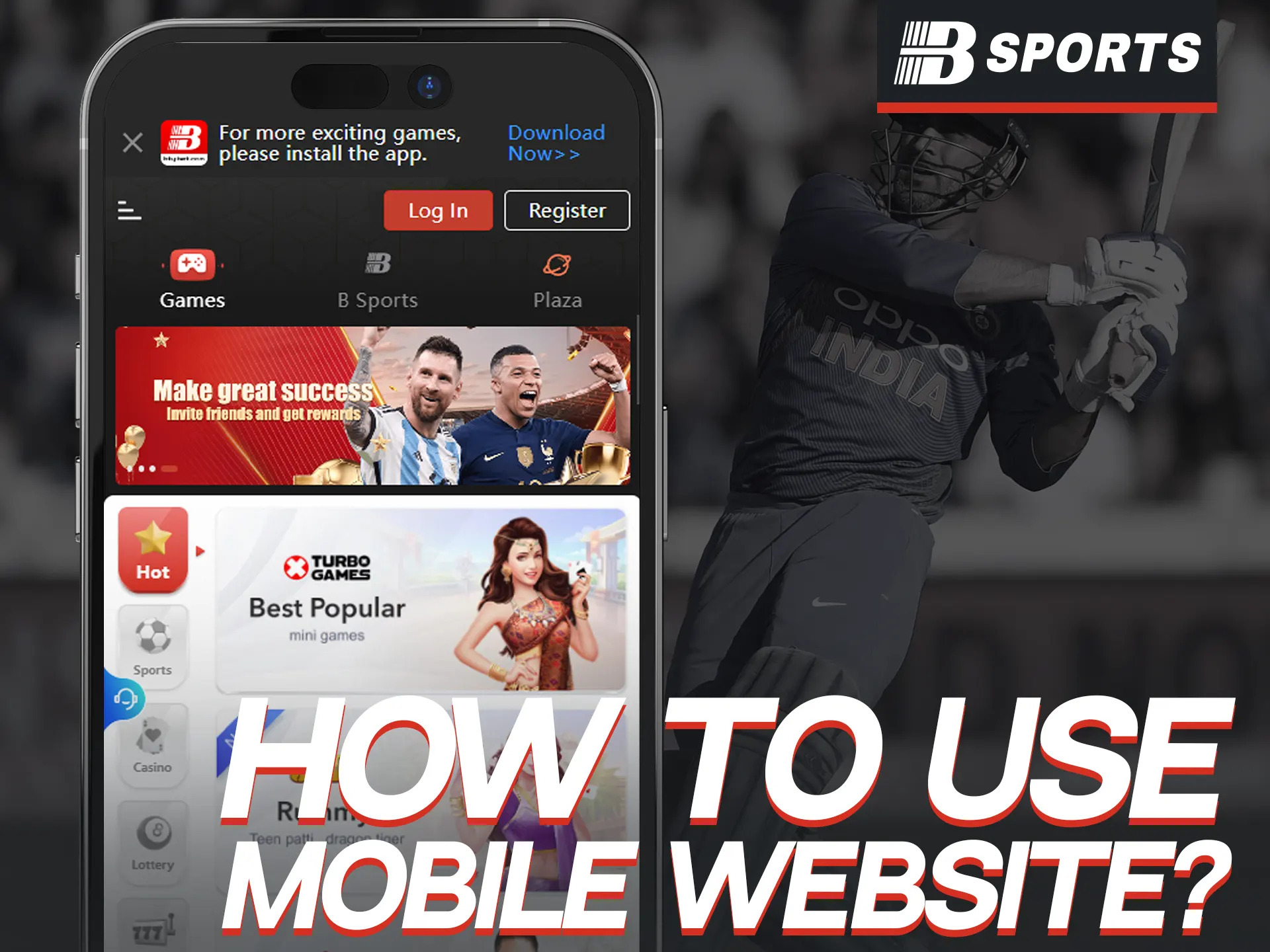 Below we will tell you more about the Bsports mobile site.