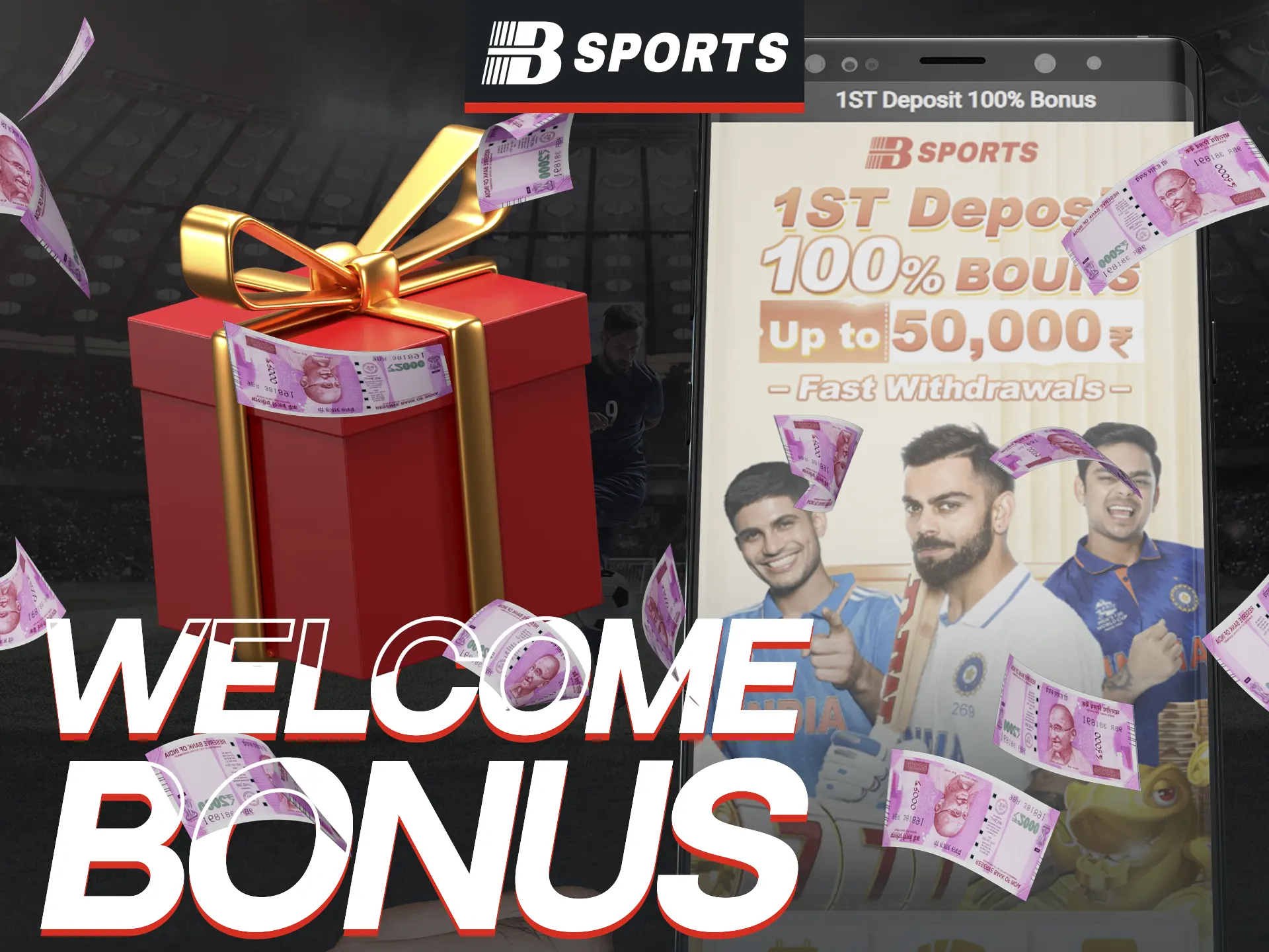 After registration, Bsports offers a welcome bonus to all new users.