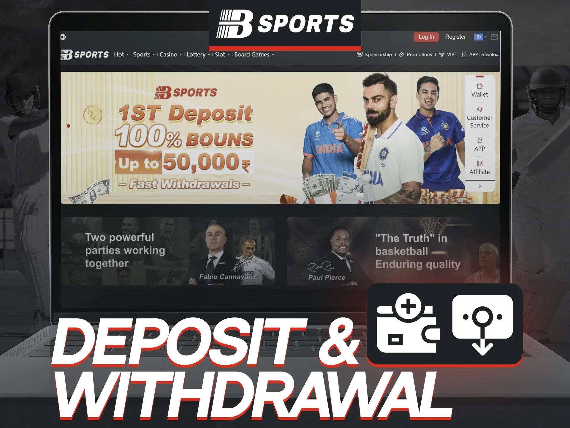 Bsports offers a variety of payment methods for Indian users.