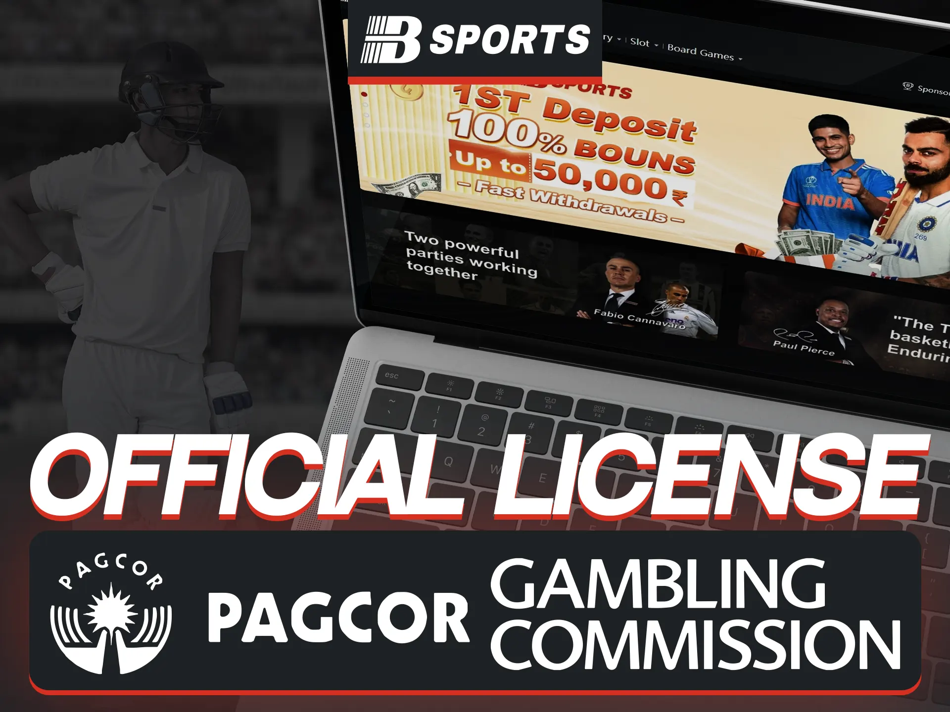 BSports operates under a PAGCOR gambling license.