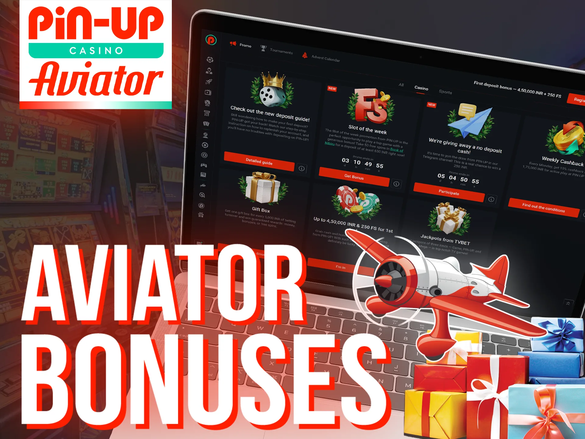 You can benefit from playing Aviator on Pin-Up with the help of bonuses.