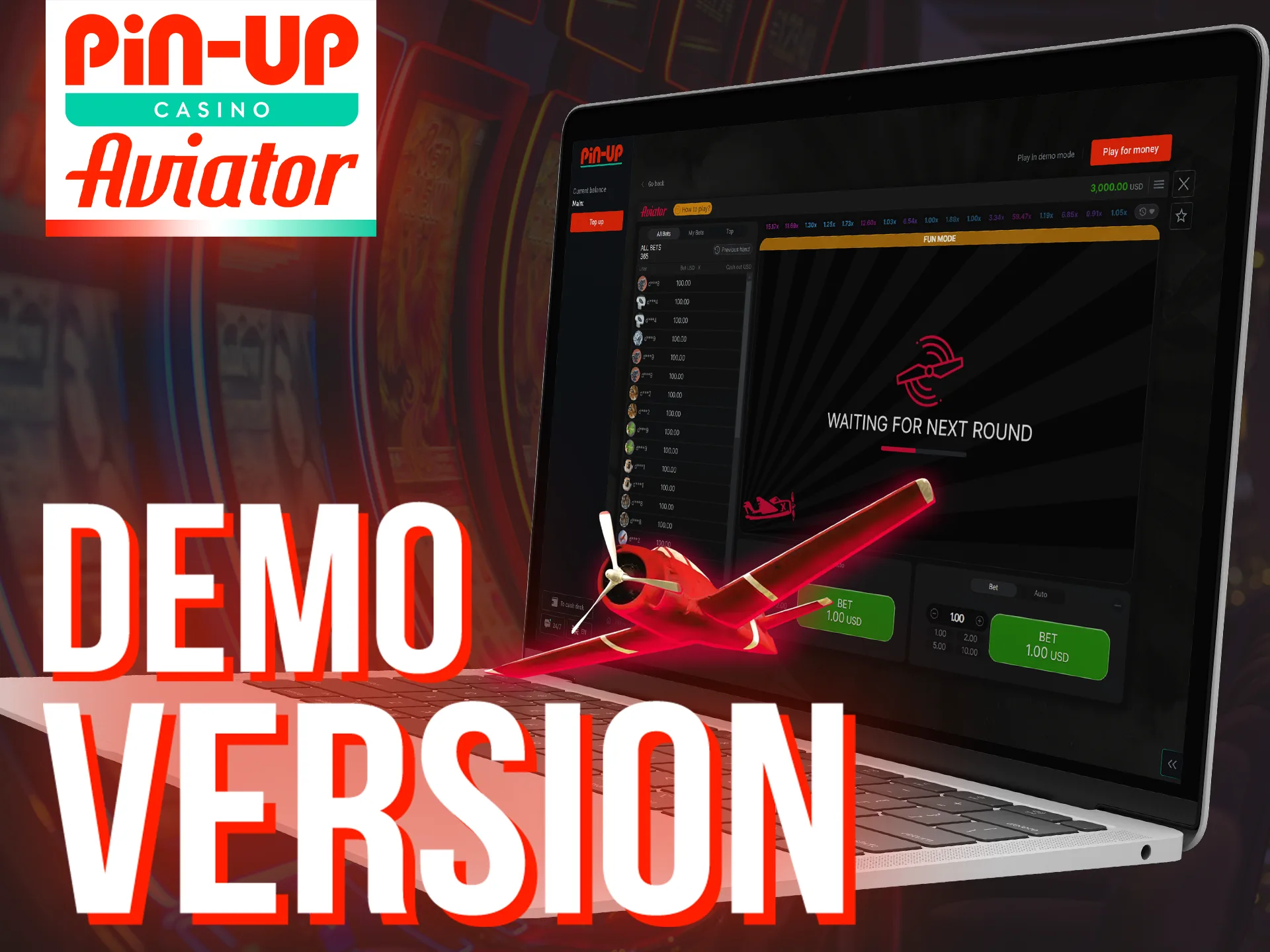 You can test the Aviator game in the demo mode.