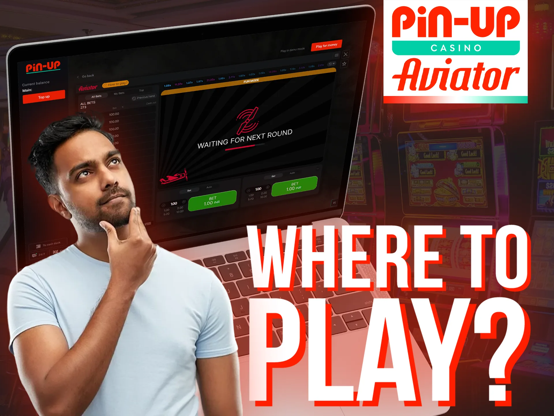 You can play Aviator on the Pin-Up website.