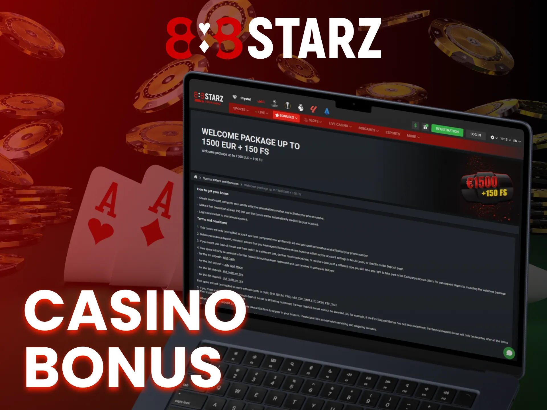 The casino 888Starz offers a bonus to new customers.