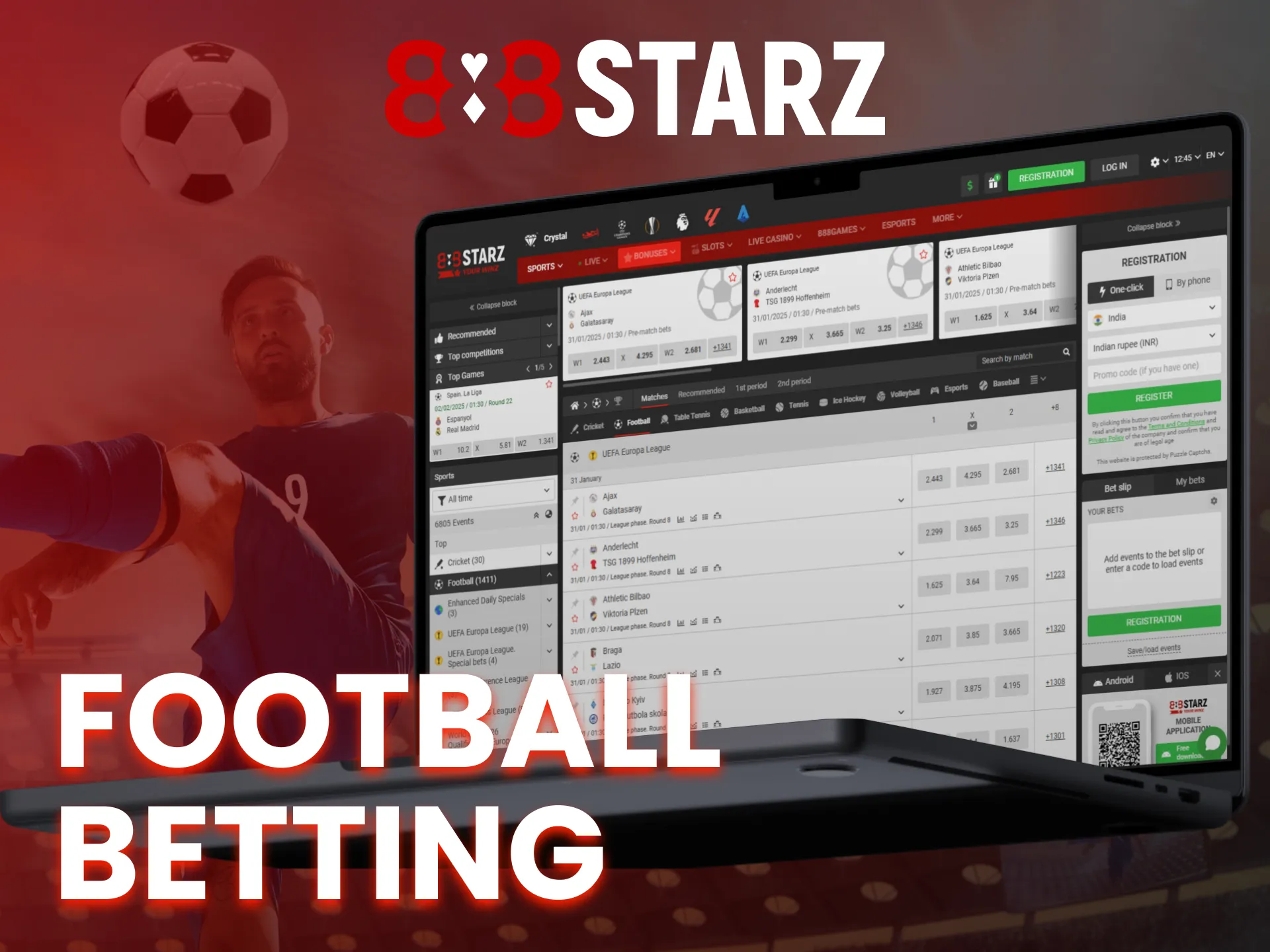 Football betting is a popular activity among clients at 888Starz.