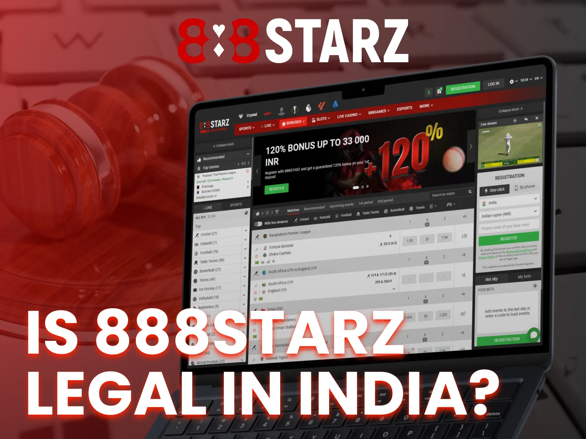 888Starz operates within the legal framework of India.