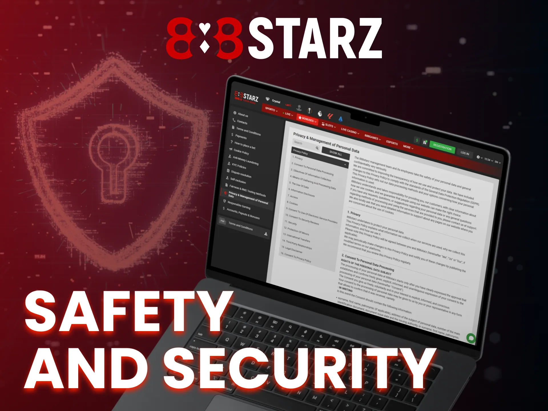 888Starz prioritizes user safety and security.