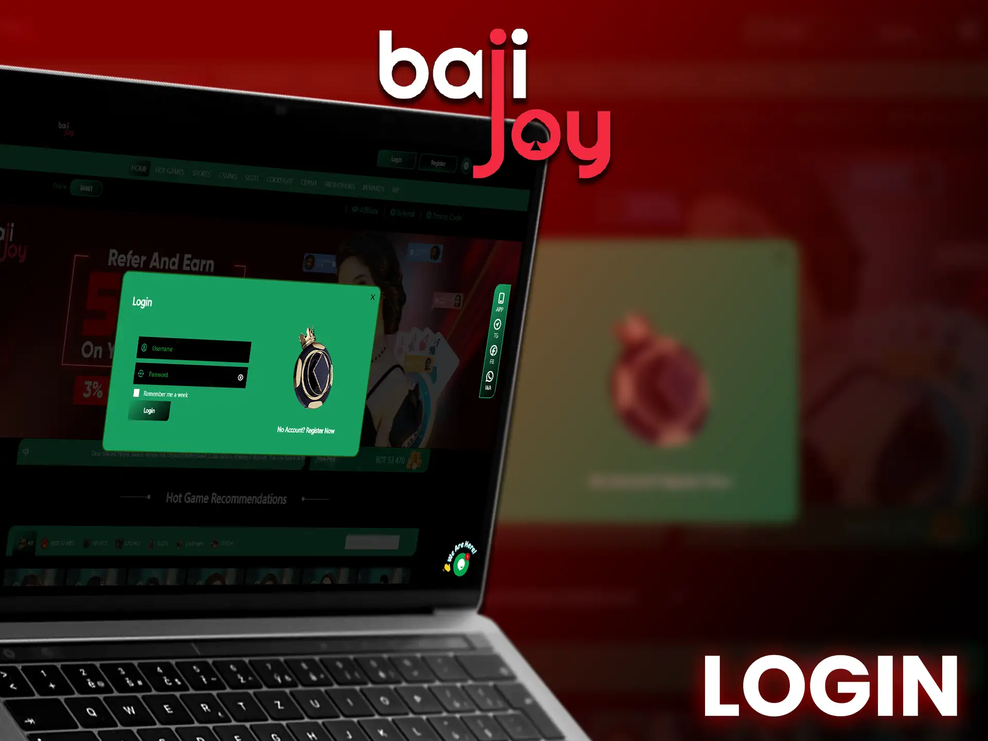 Learn how to log in to your Bajijoy account if you've already signed up.