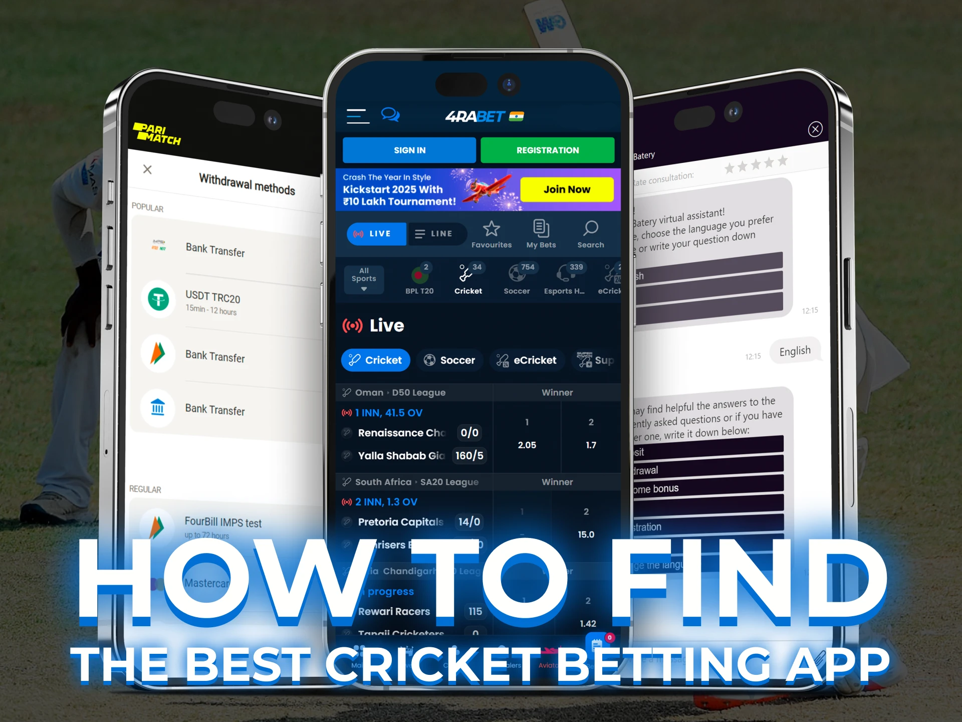 Features to help you find the best cricket betting app for Indians.