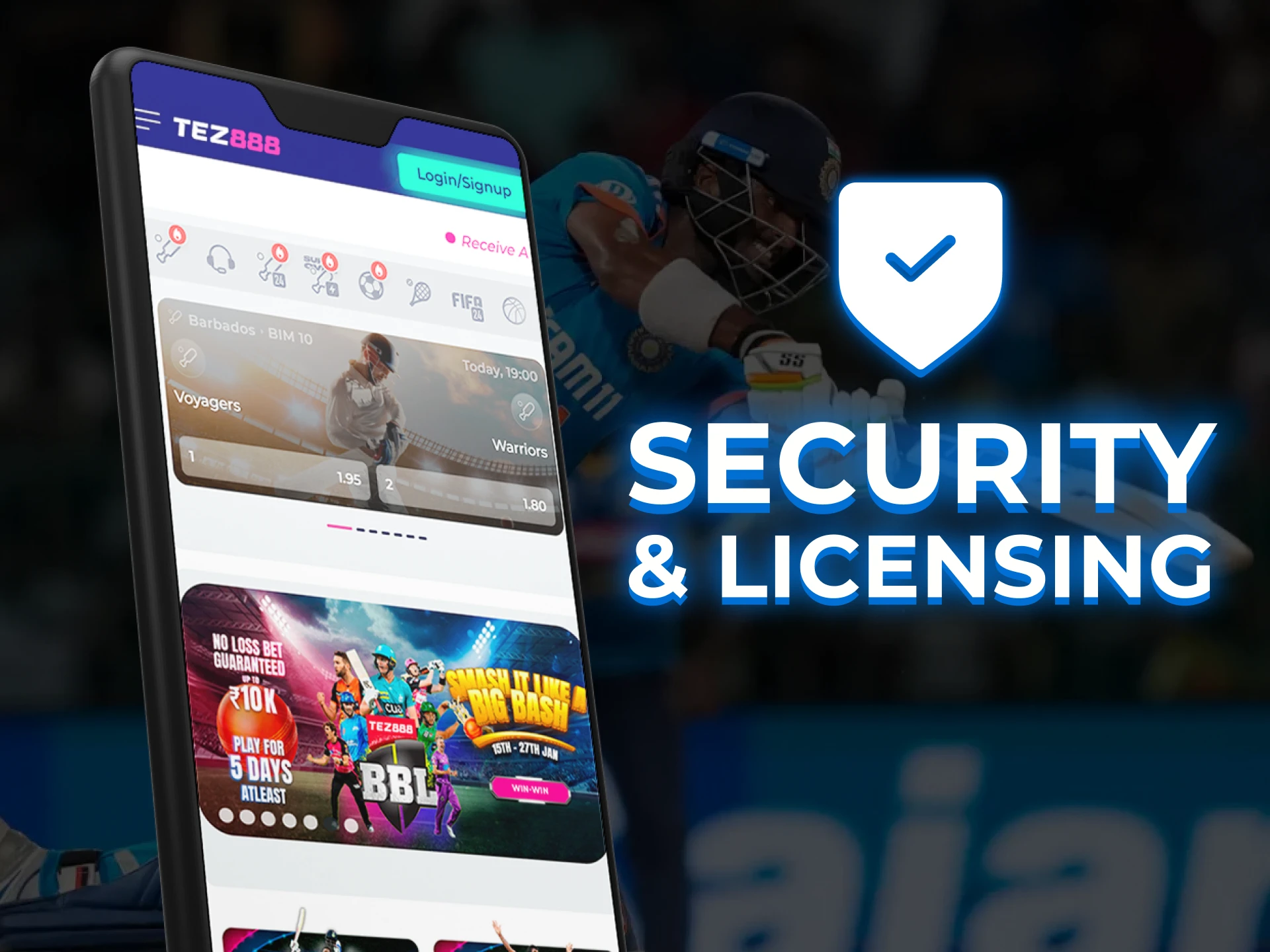 It is important to choose a licensed cricket betting app.