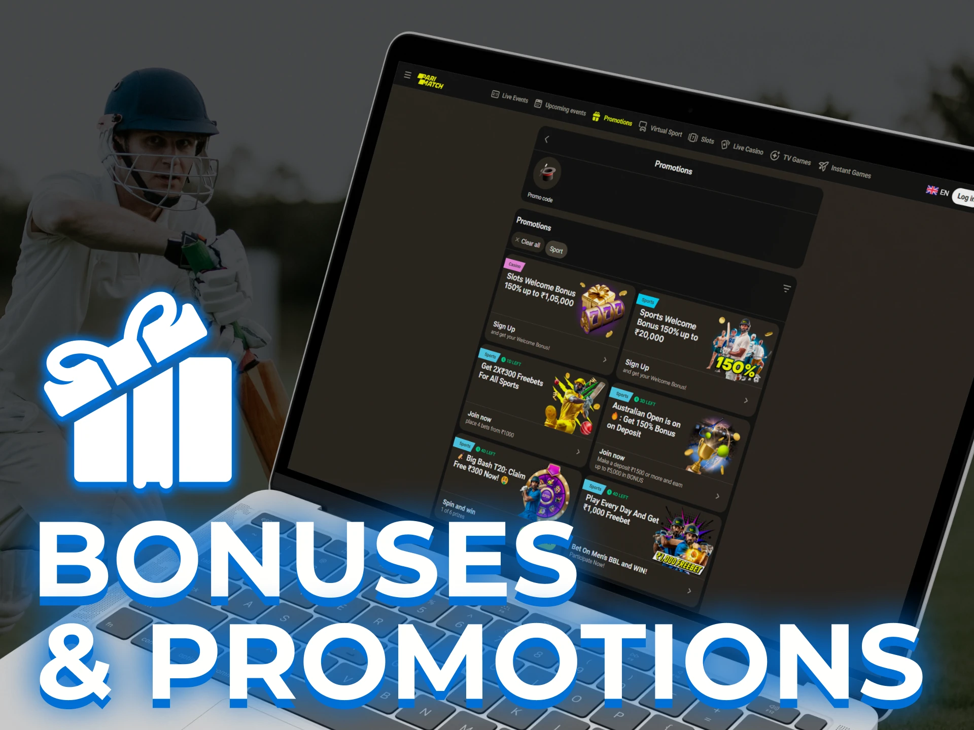 Sites with profitable bonuses for cricket betting.