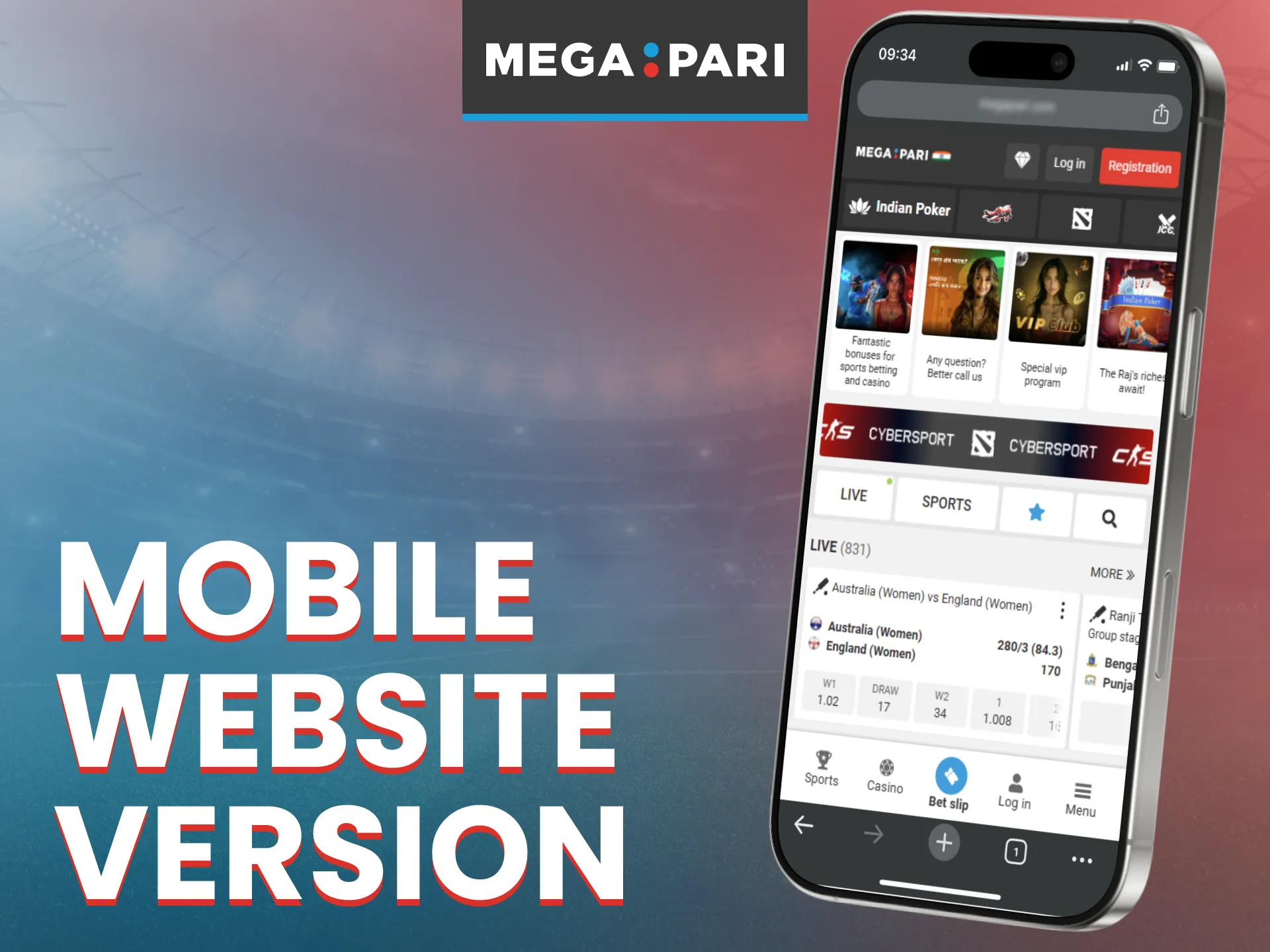 Megapari customers can use the mobile version of the website.