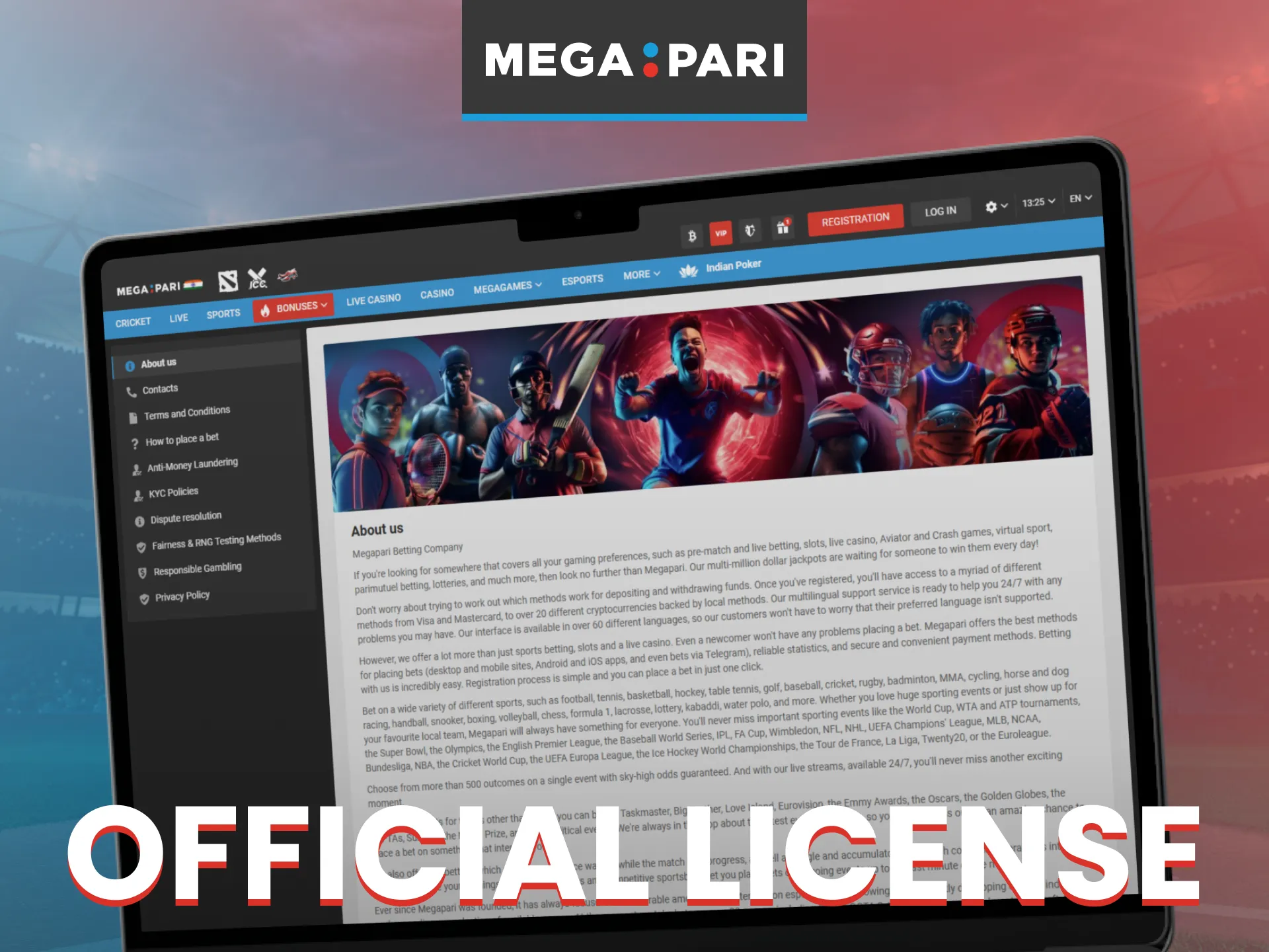 Megapari has a license from the government.