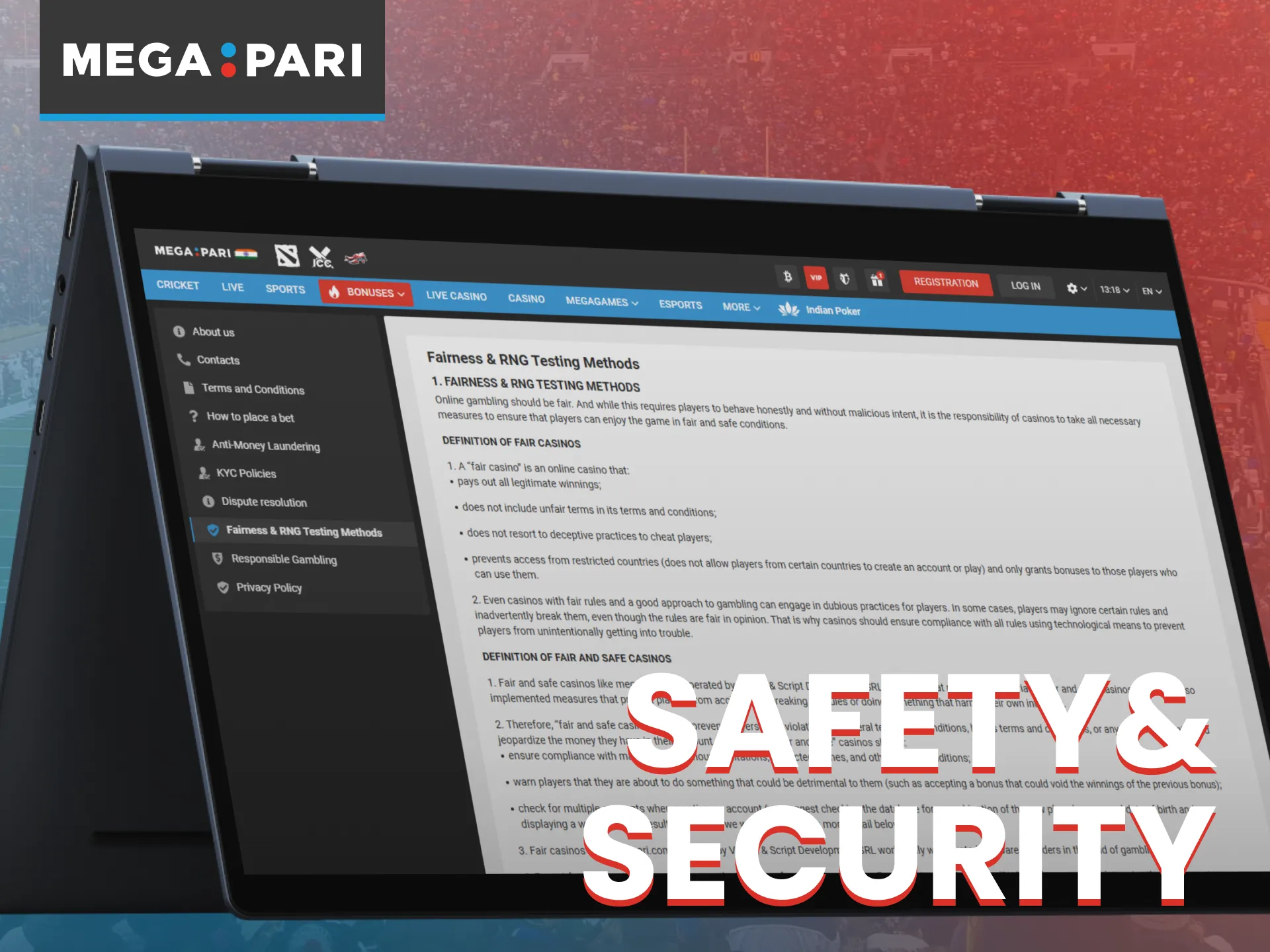 Megapari India puts the security and safety of its customers first.