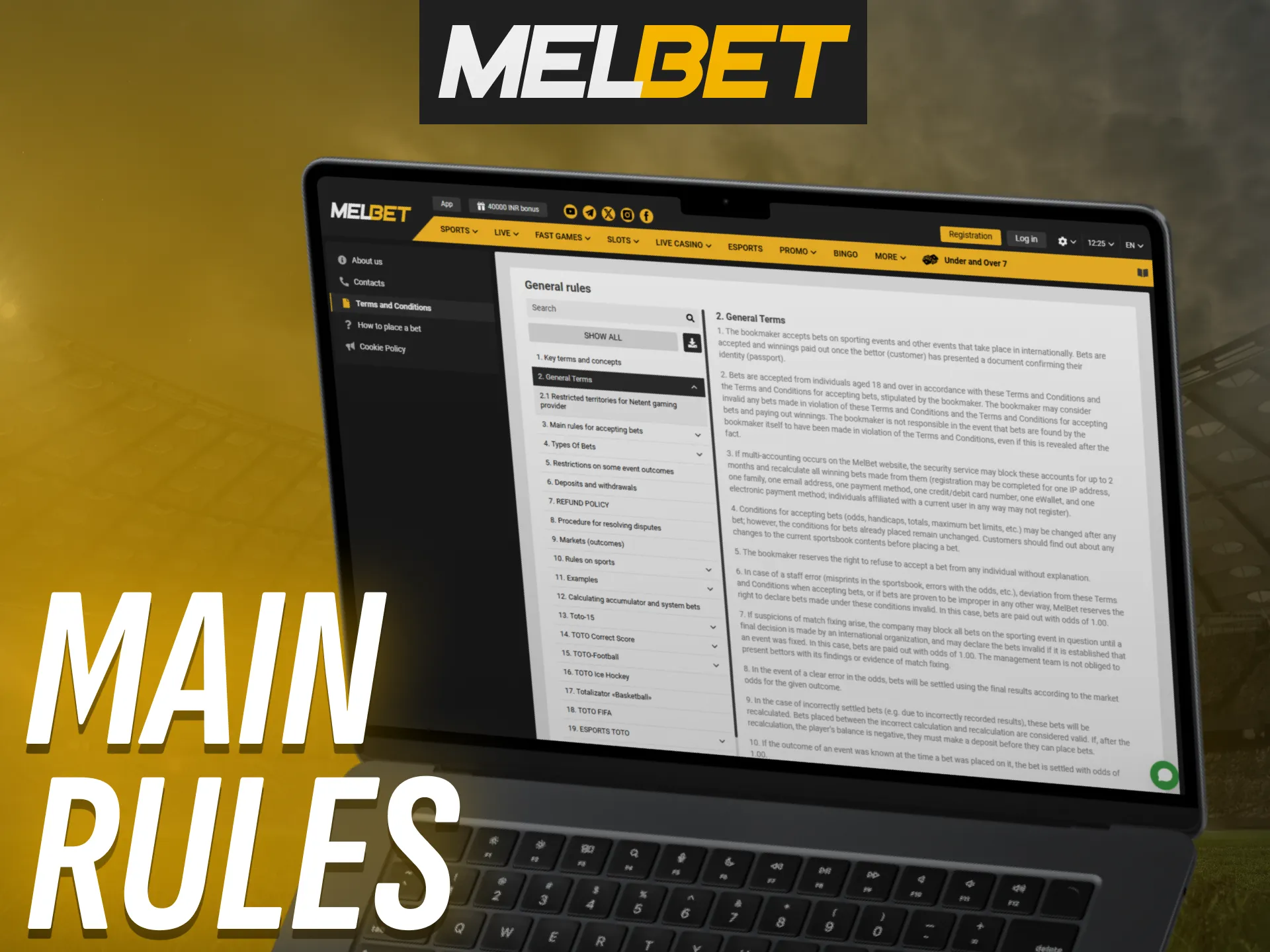 The Melbet betting site works according to rules to make it clear and fair for everyone.