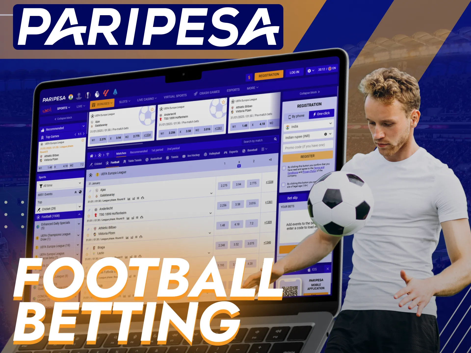 Football betting offers customers a wide range of options to place bets at Paripesa.