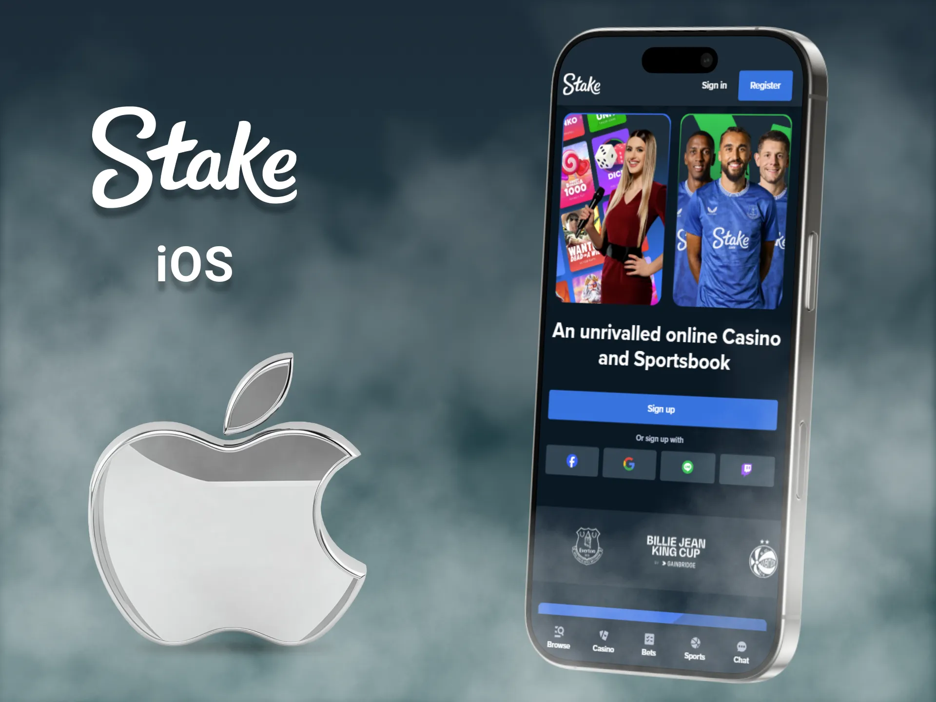 Utilize the Stake mobile app on your iOS device.