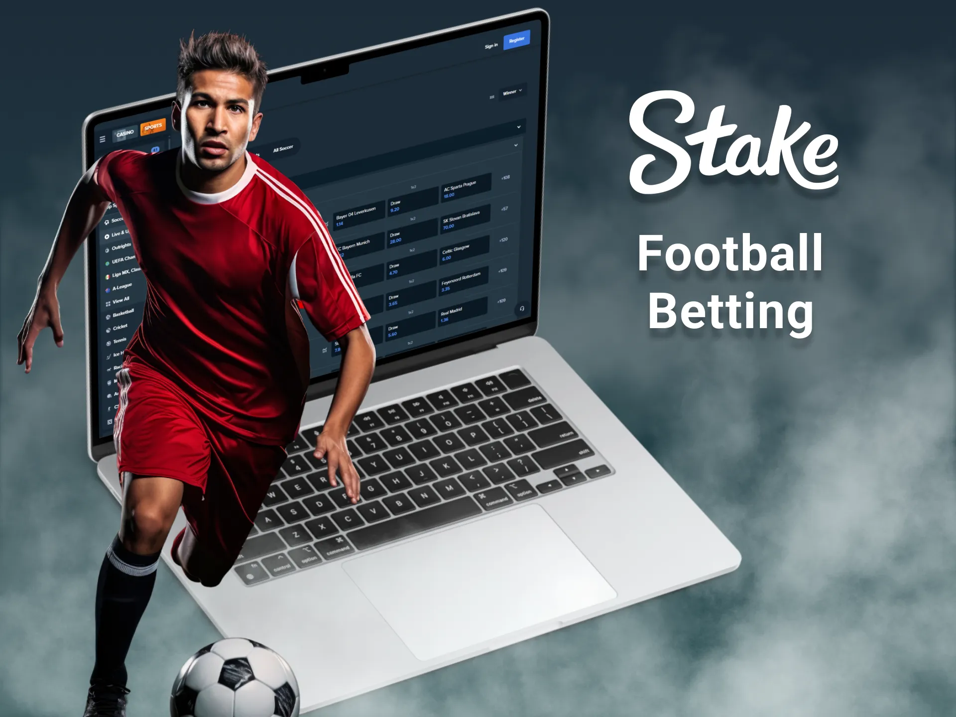 Football betting is very popular on Stake in India.