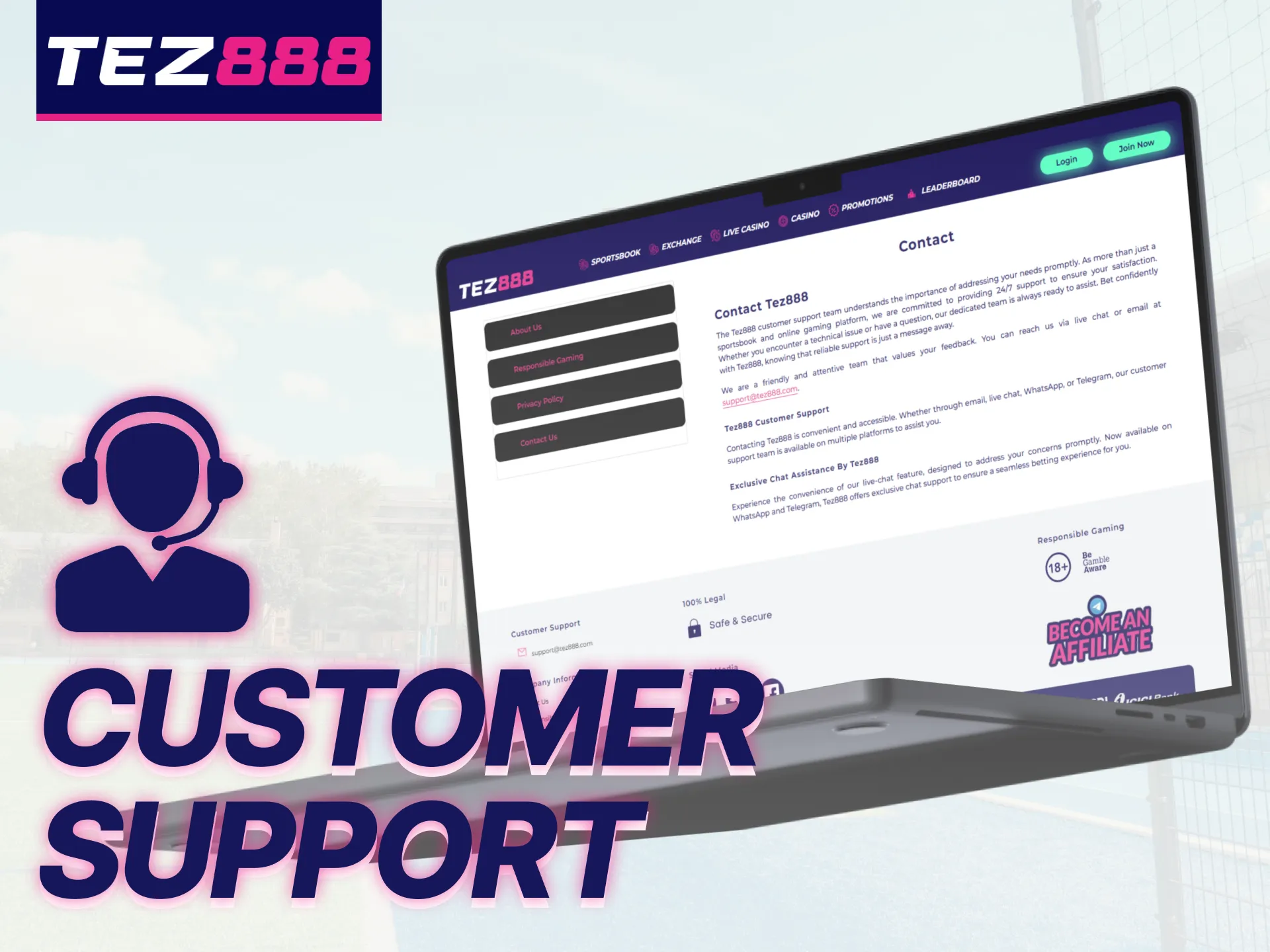 Tez888 offers a variety of methods for customers to seek assistance.