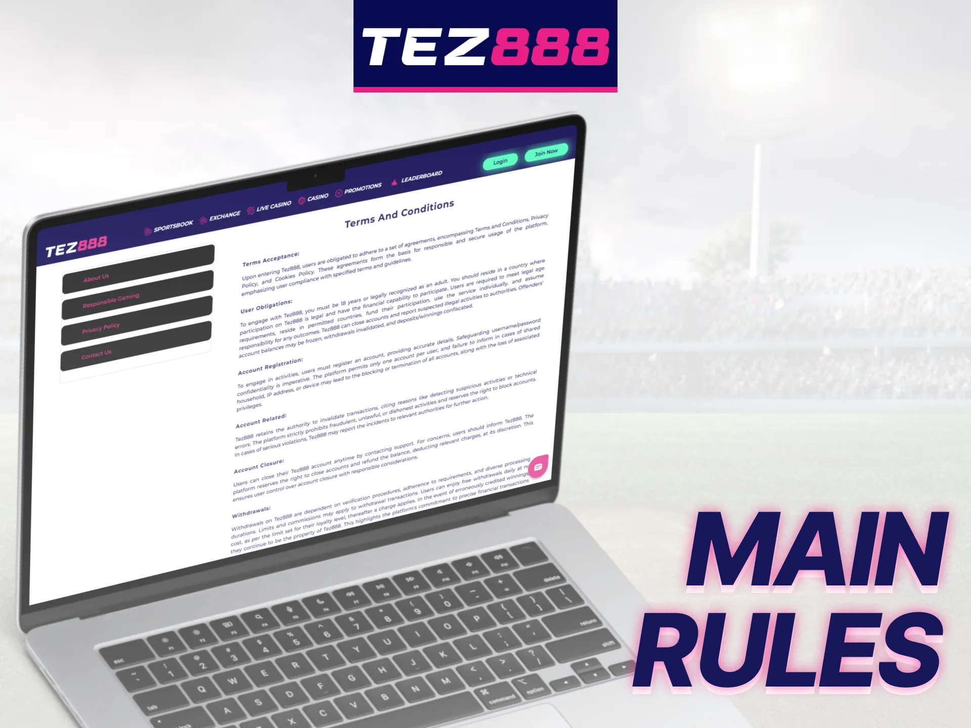 Tez888 has established regulations that all participants must adhere to.