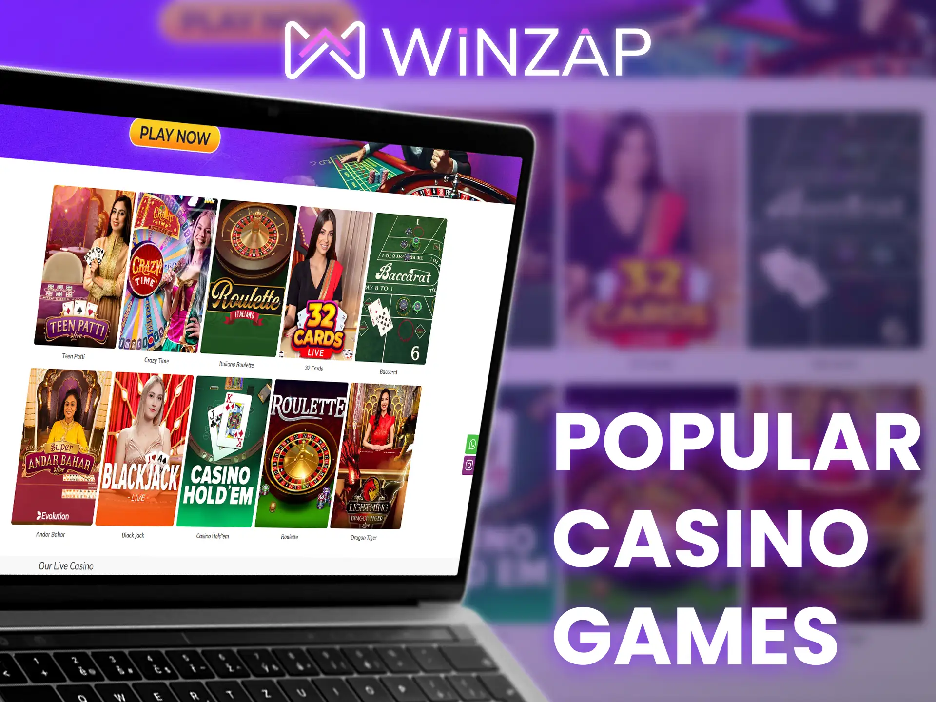 Winzap Casino has a huge variety of games to choose from.