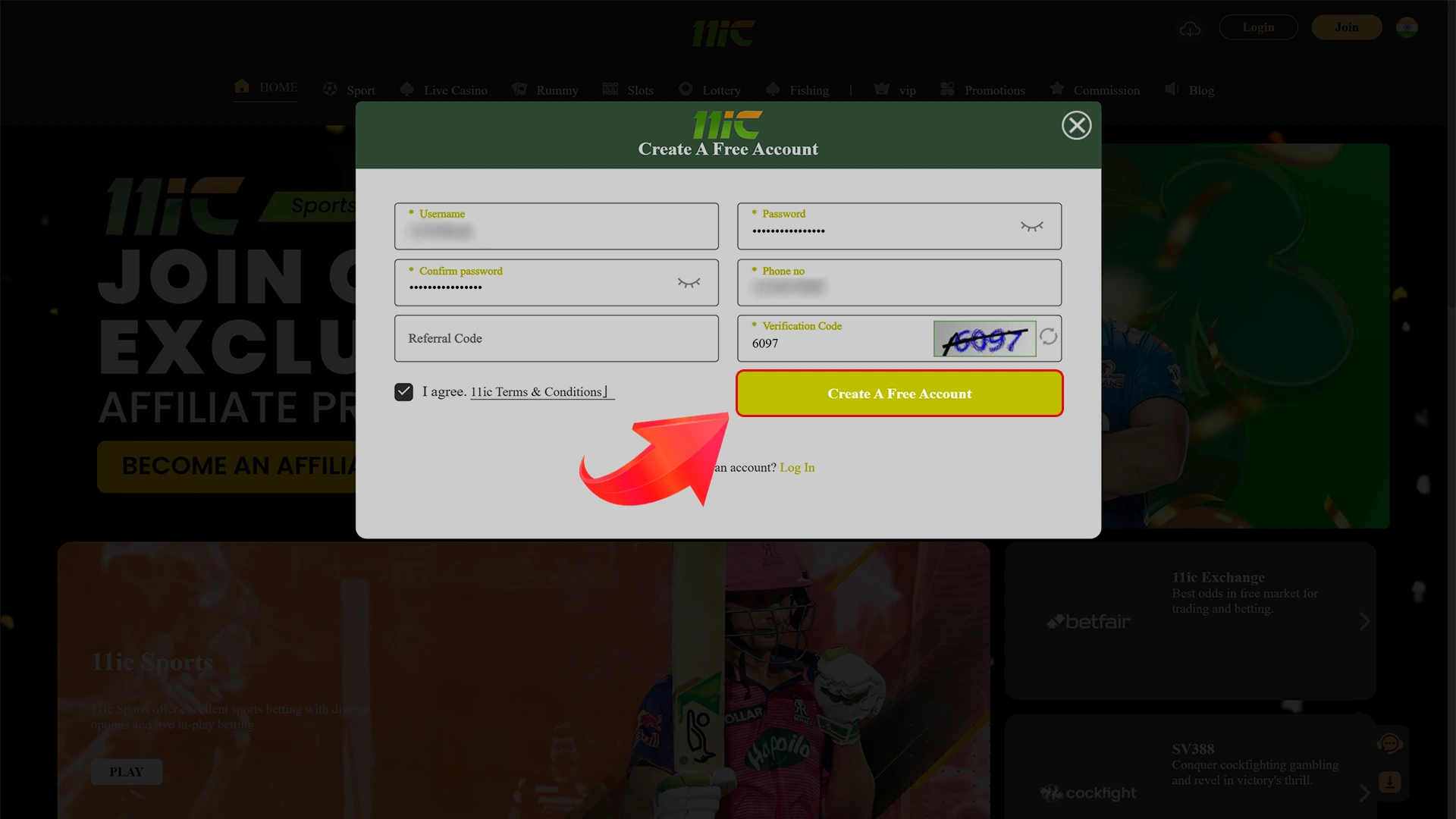 Verify the information entered and confirm the 11ic registration.