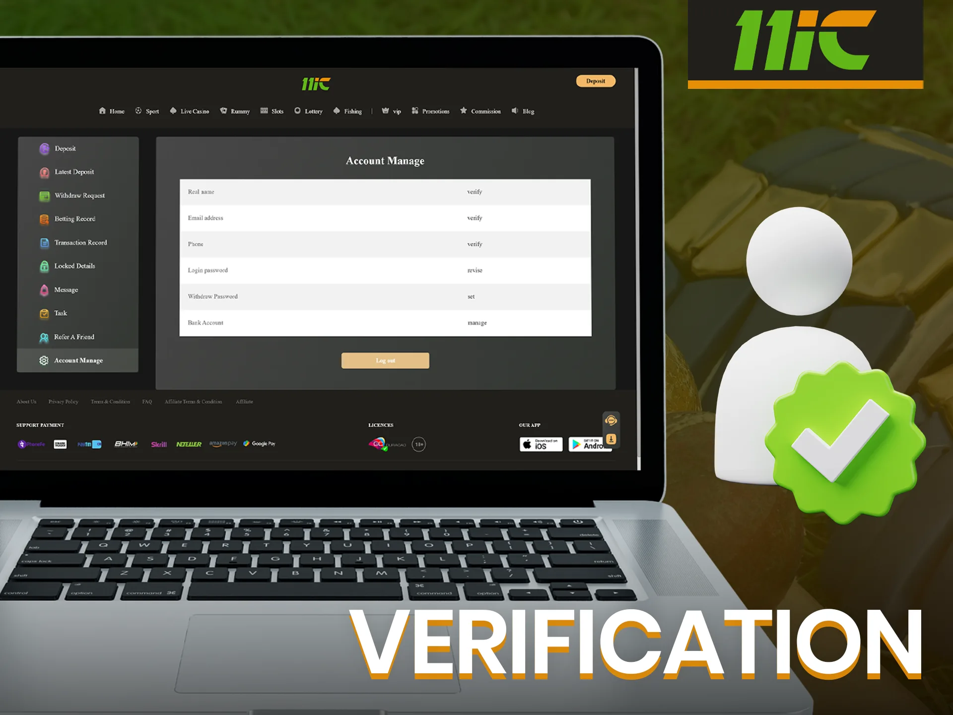 Verify your 11ic account to gain access to all platform features.