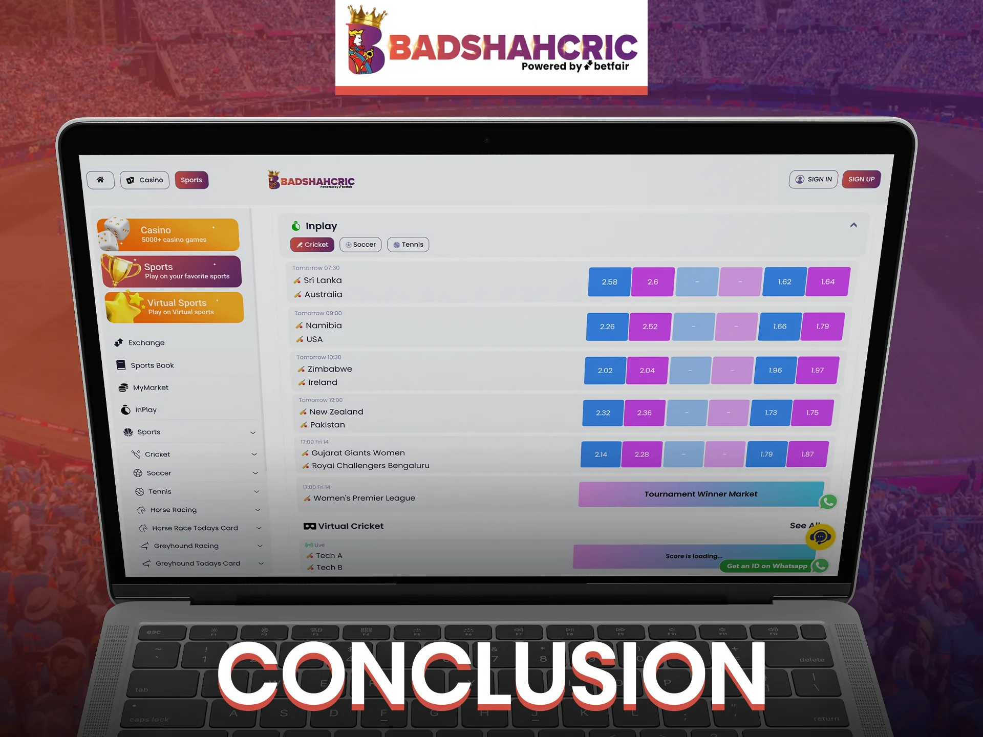 Start your journey through the world of successful betting with Badshahcric today.