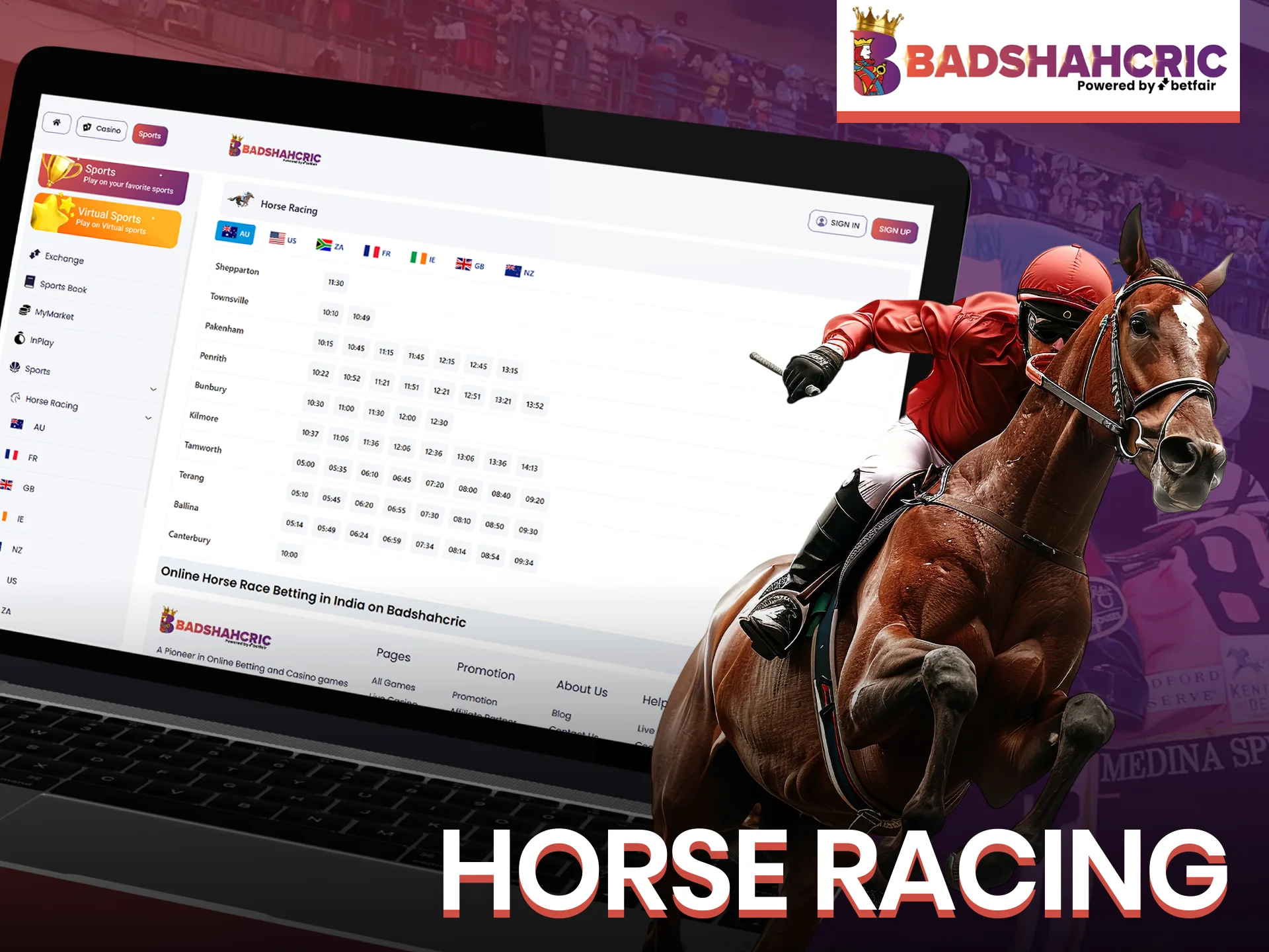 Watch your favorite horse win at Badshahcric.