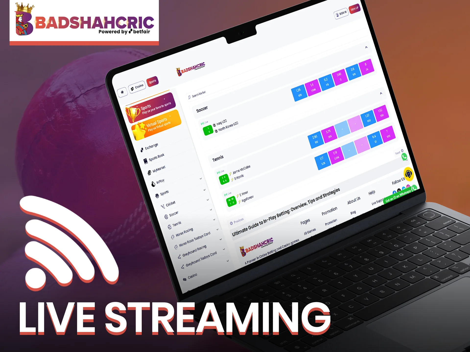 Badshahcric provides the opportunity to watch matches in real time.