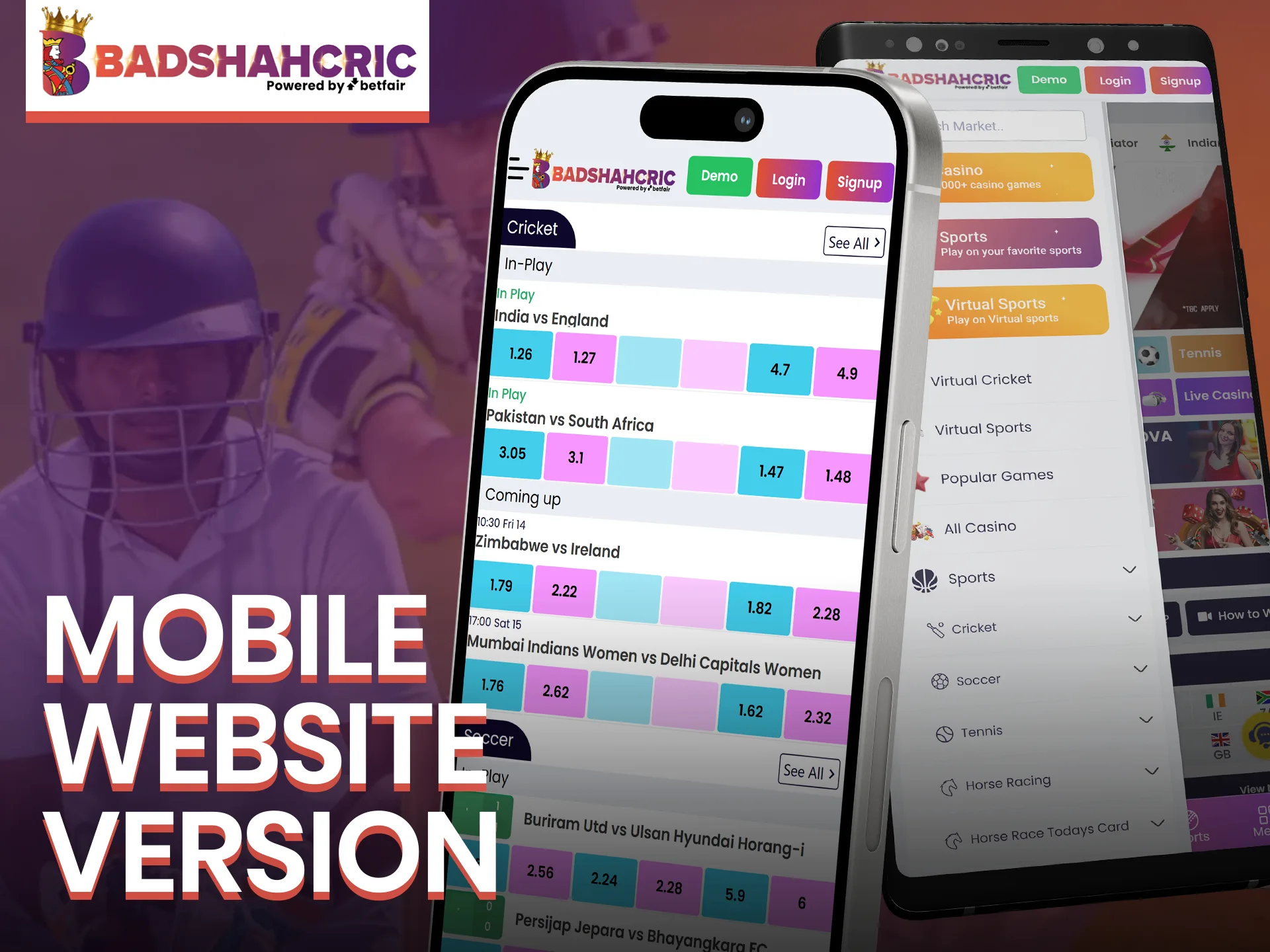 The mobile version of the Badshahcric website works great.