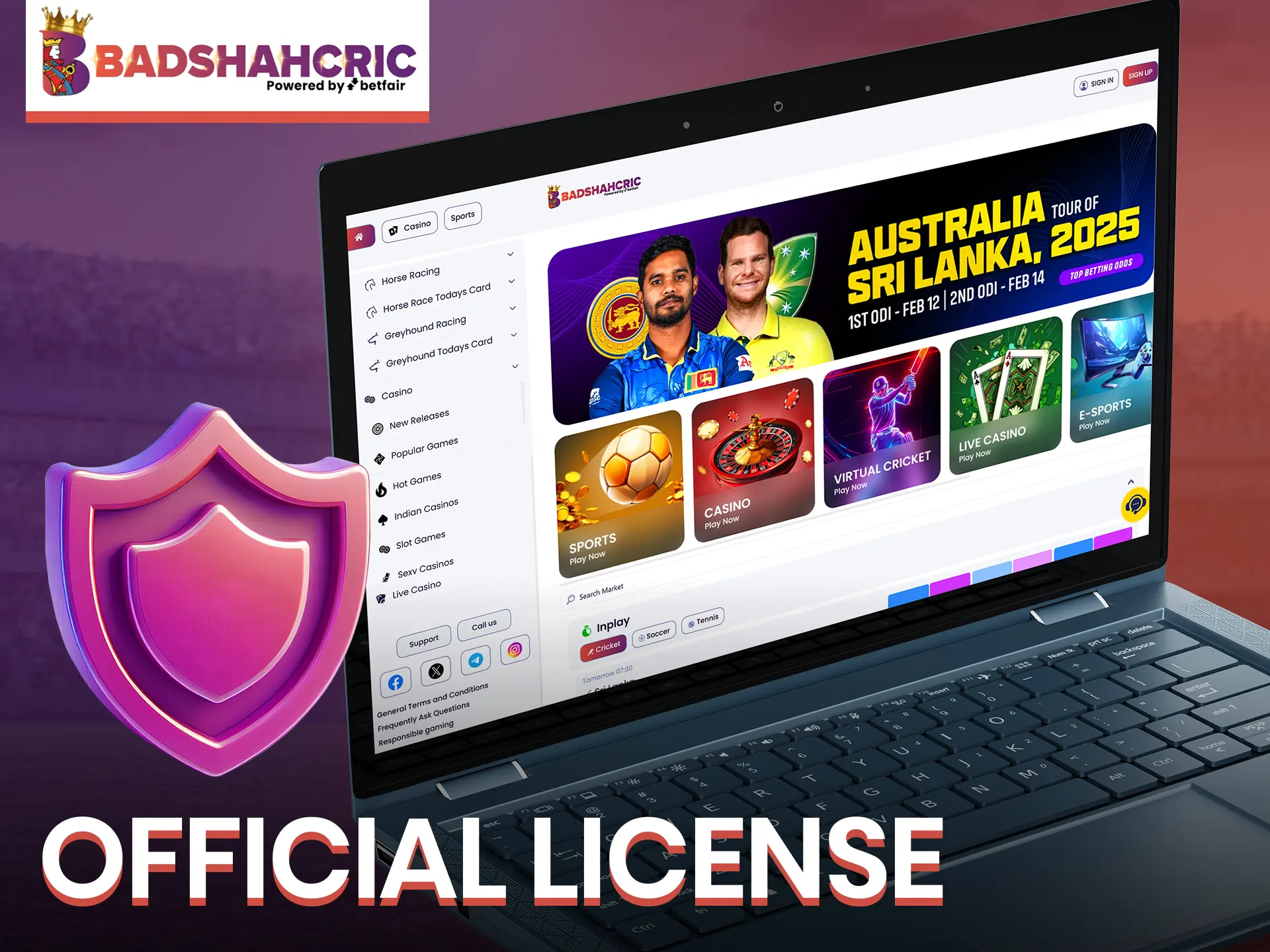 Badshahcric performs its services legally and in accordance with the license.