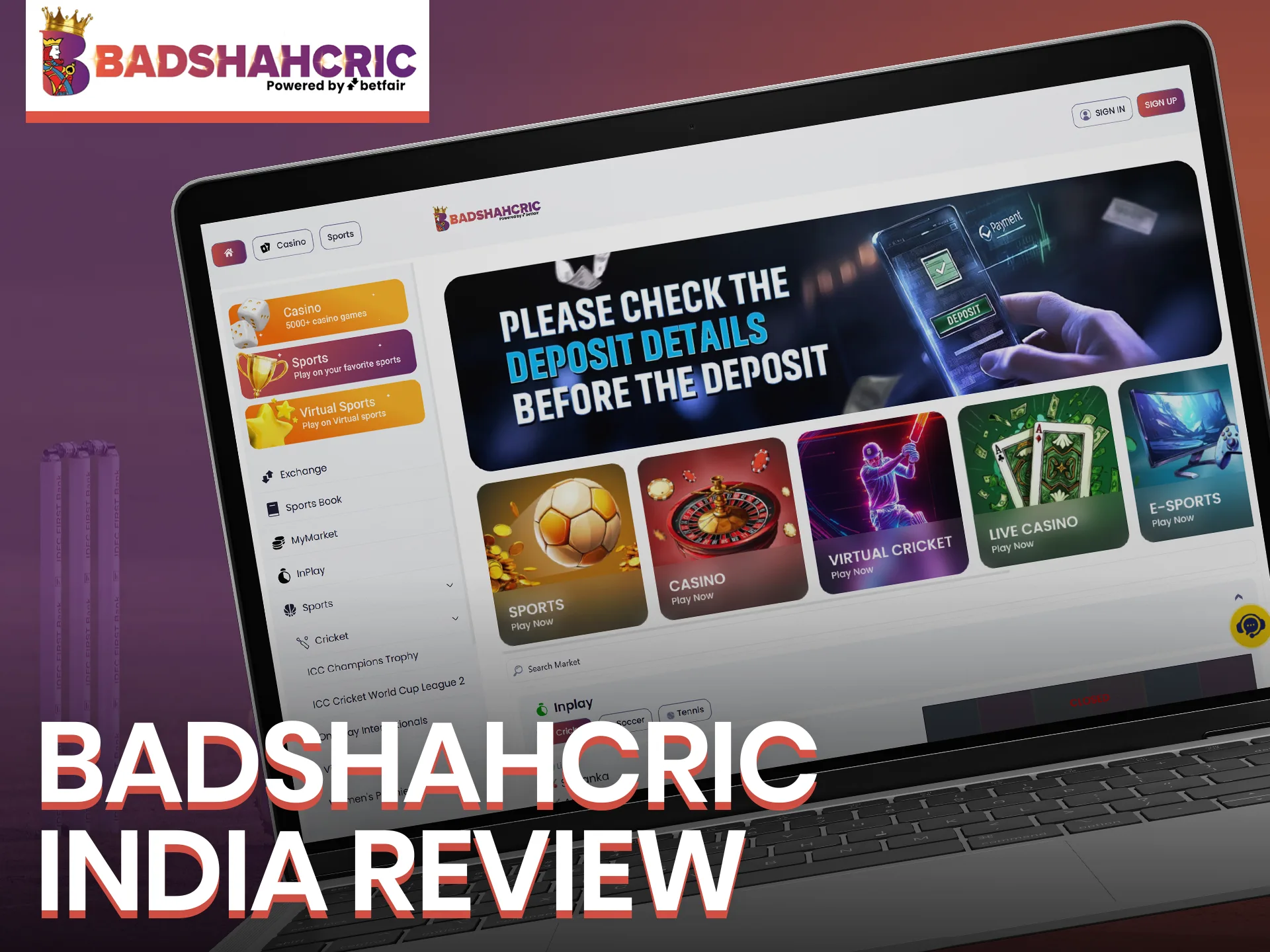 Find out more about Badshahcric bookmaker.