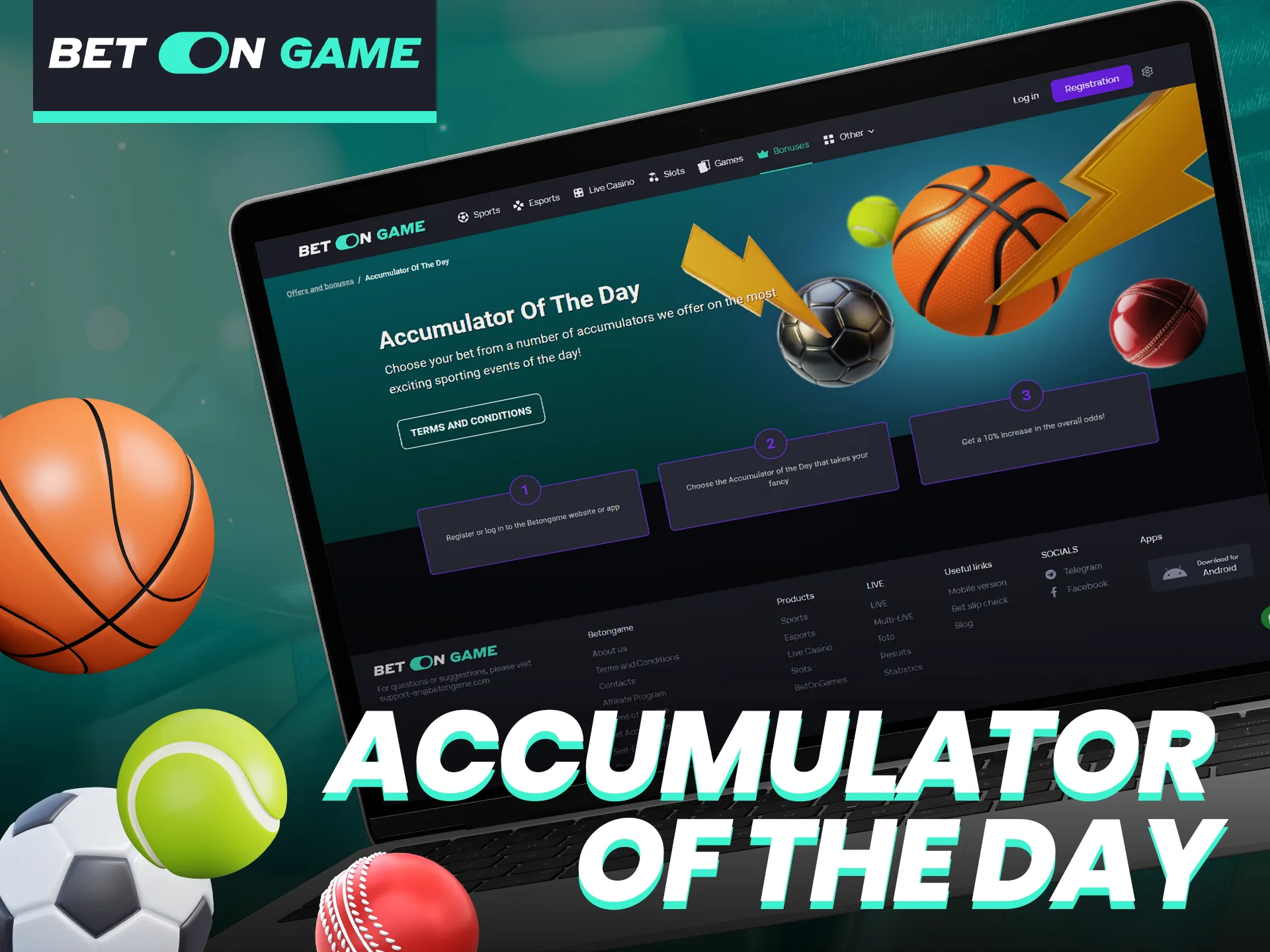 Make accumulator bets thanks to a special bonus from BetOnGame.