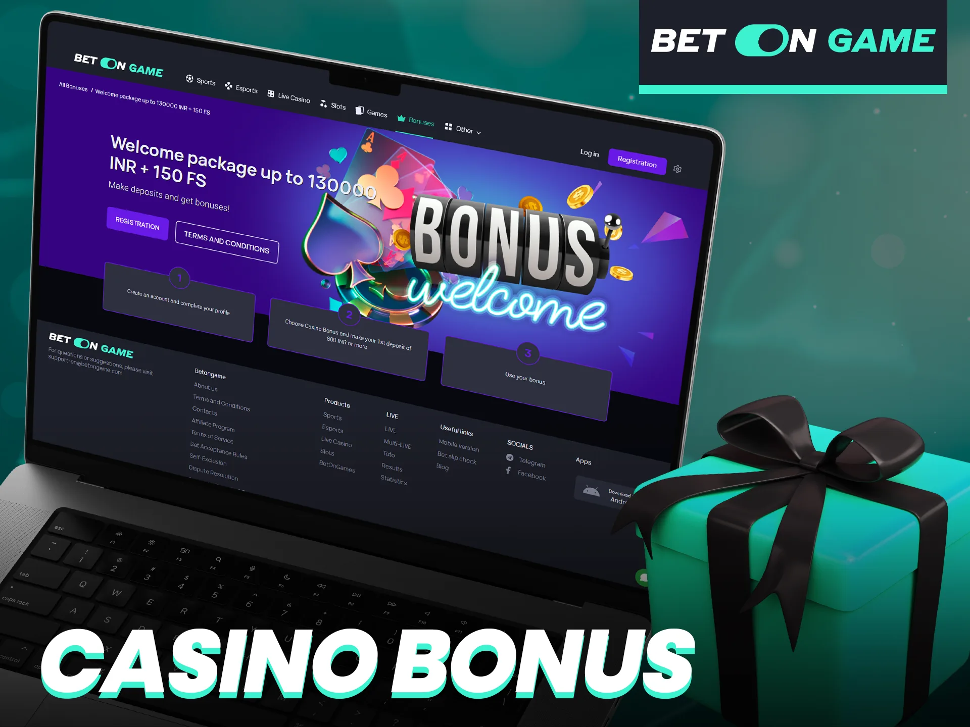 Get your free spins from BetOnGame.