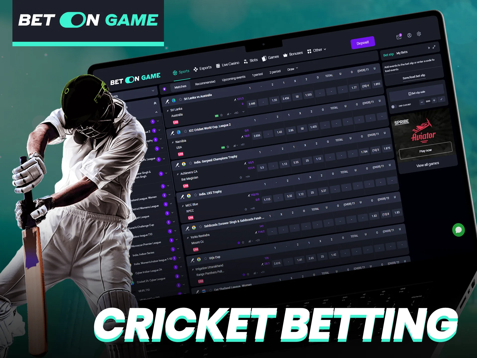 Cricket teams are waiting for your support at BetOnGame.