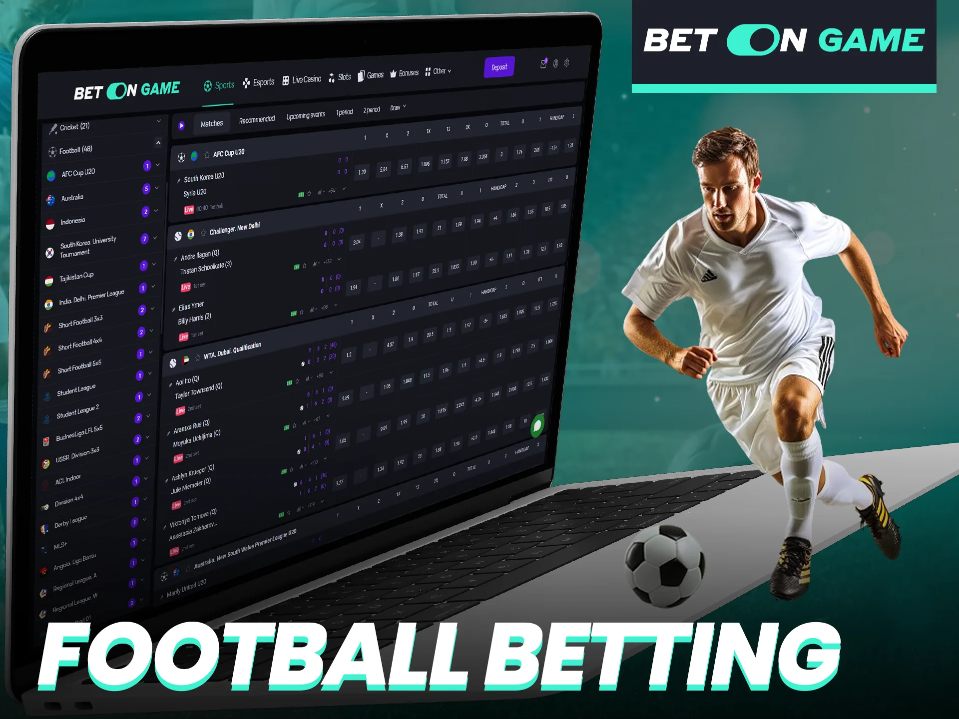 Join football betting at BetOnGame.