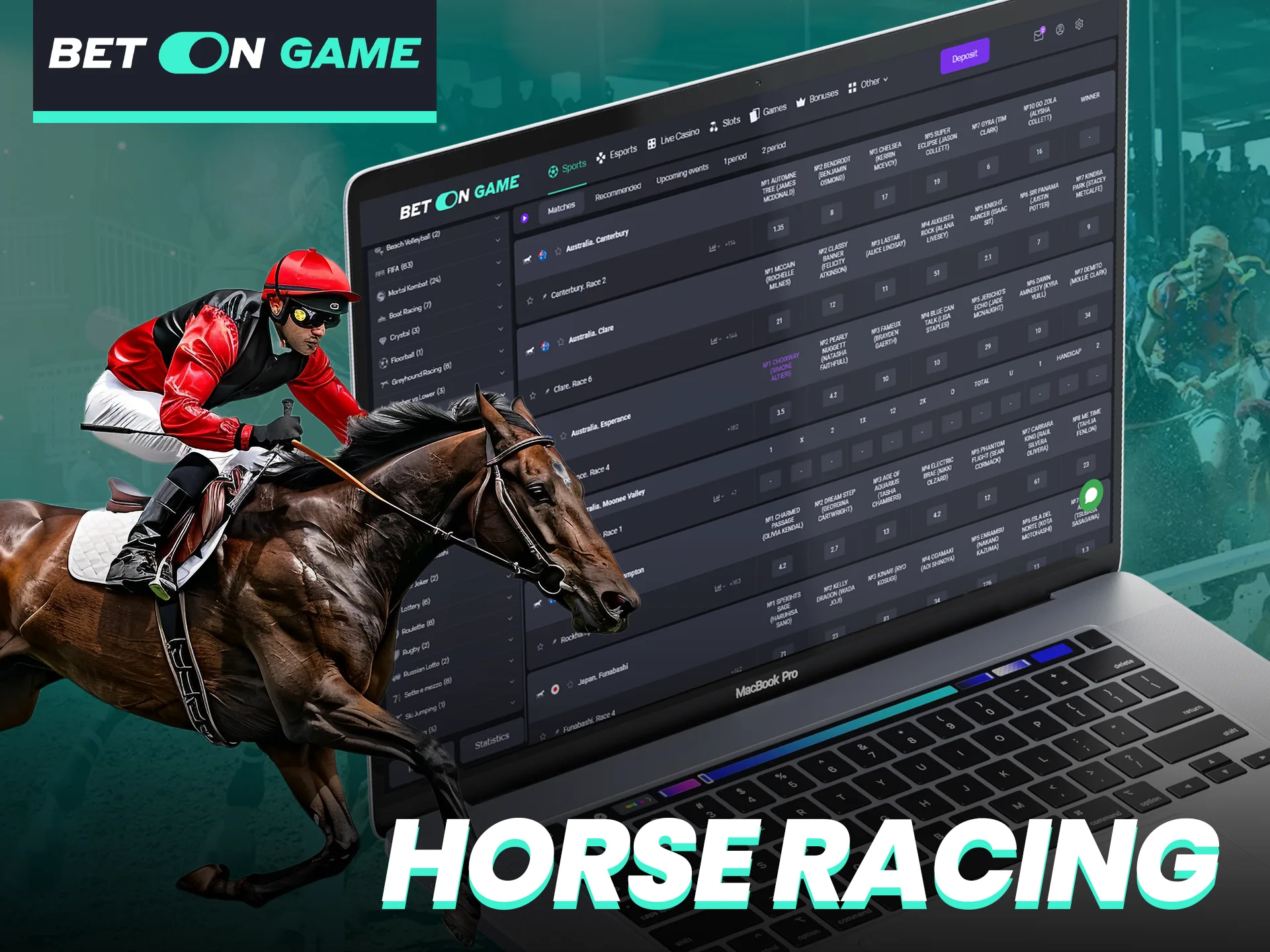 Visit horse racing and pick your favorite with BetOnGame.