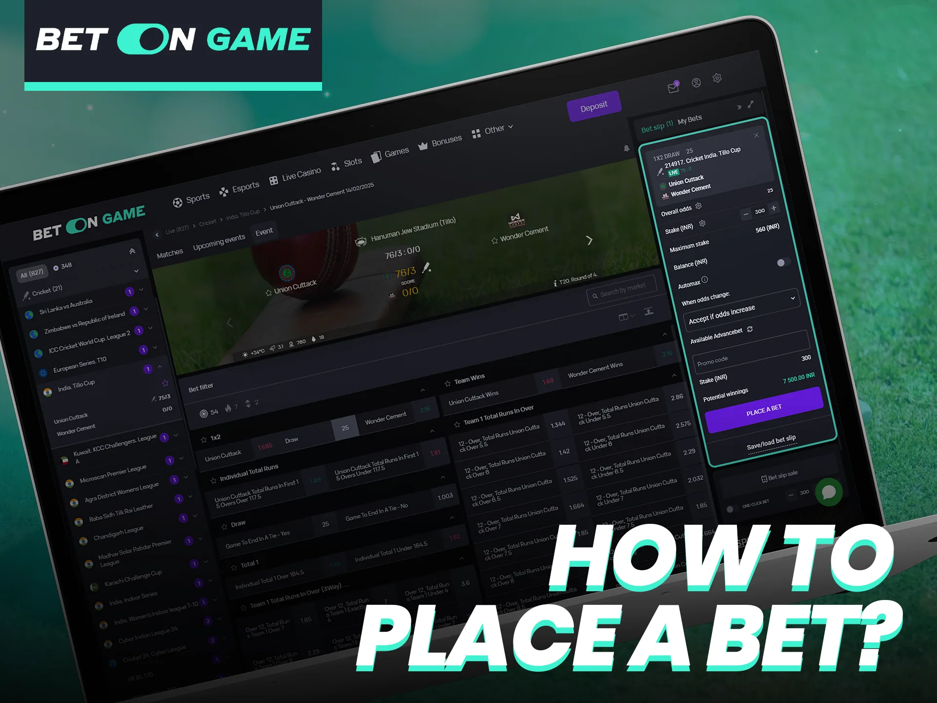 Try betting on your favorite sport at BetOnGame.