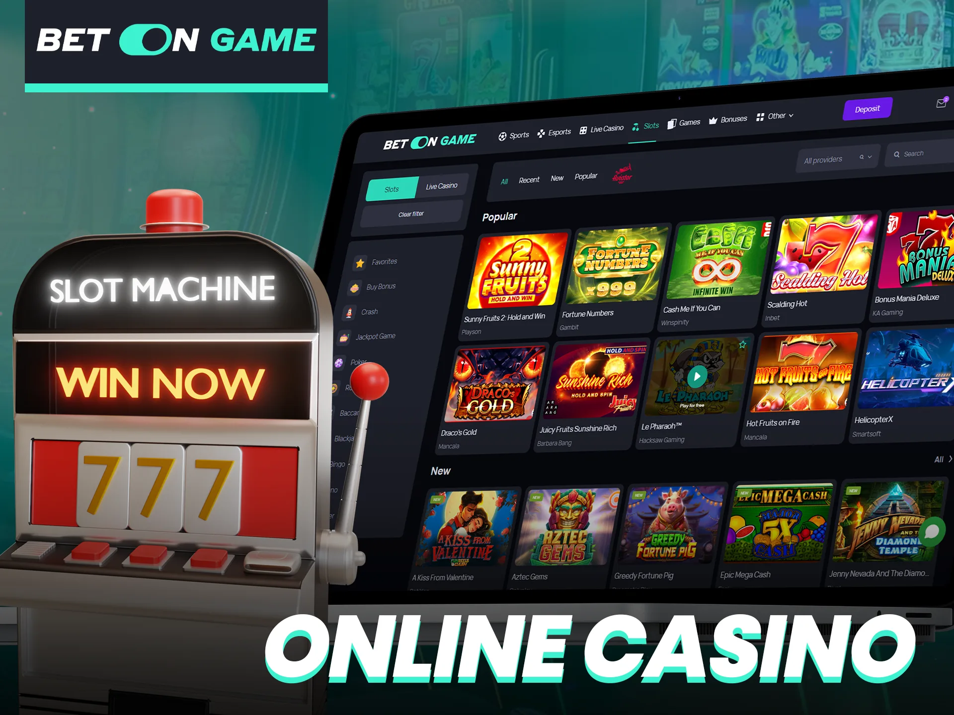 Spin the reels with generous prizes at BetOnGame.